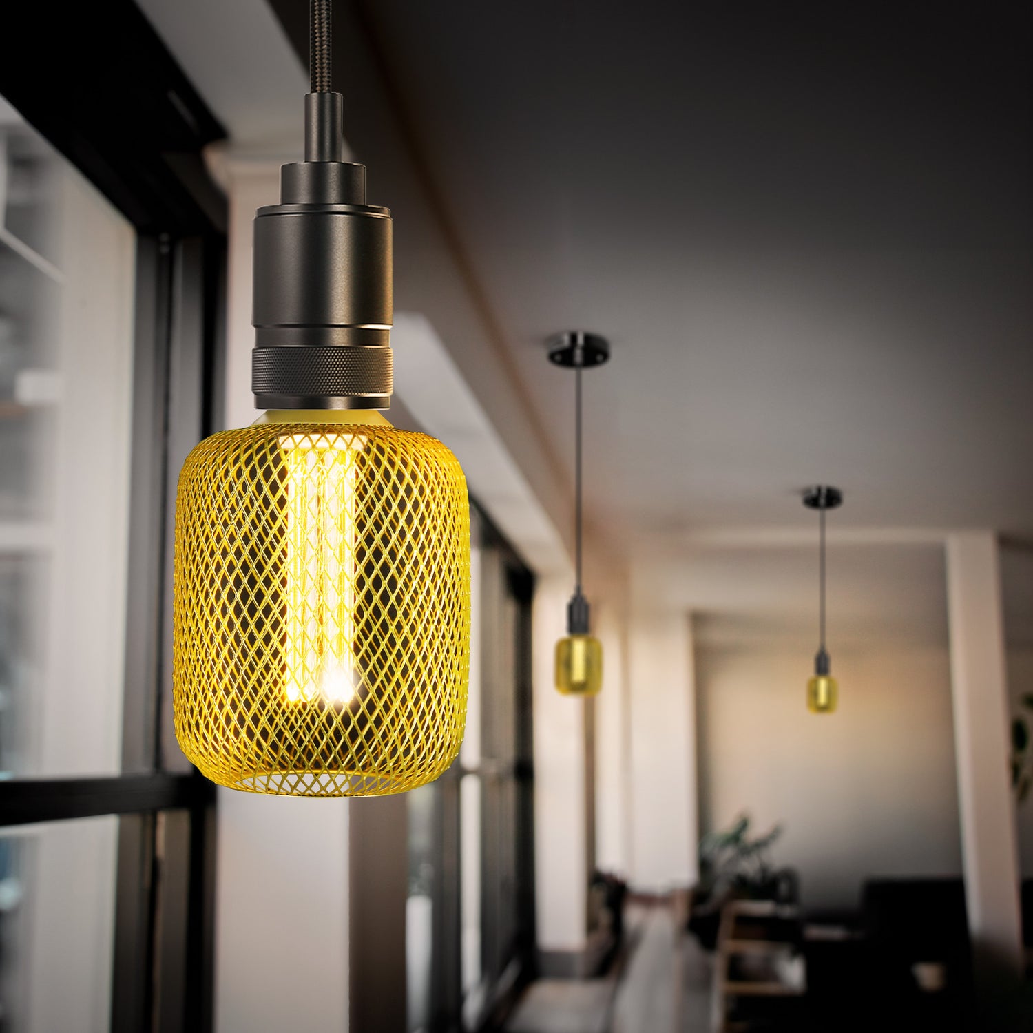 3.5W Soft White (2700K) Gold Mesh Cage Acrylic LED Bulb