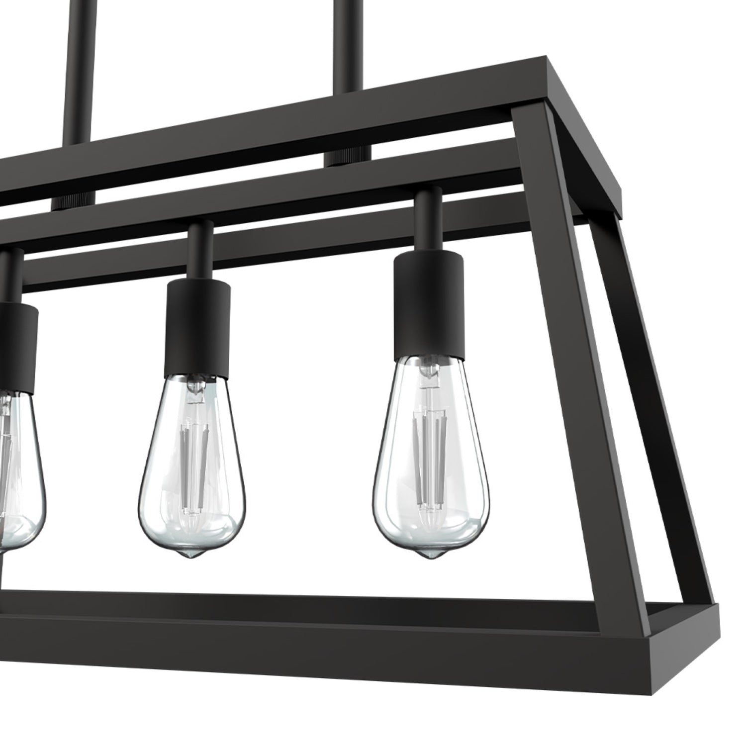 Katalyst Collection LED Decorative 3-Light Chandelier Matte Black