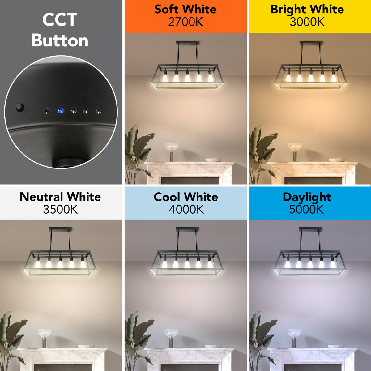 Katalyst Collection LED Decorative 5-Light Chandelier Matte Black