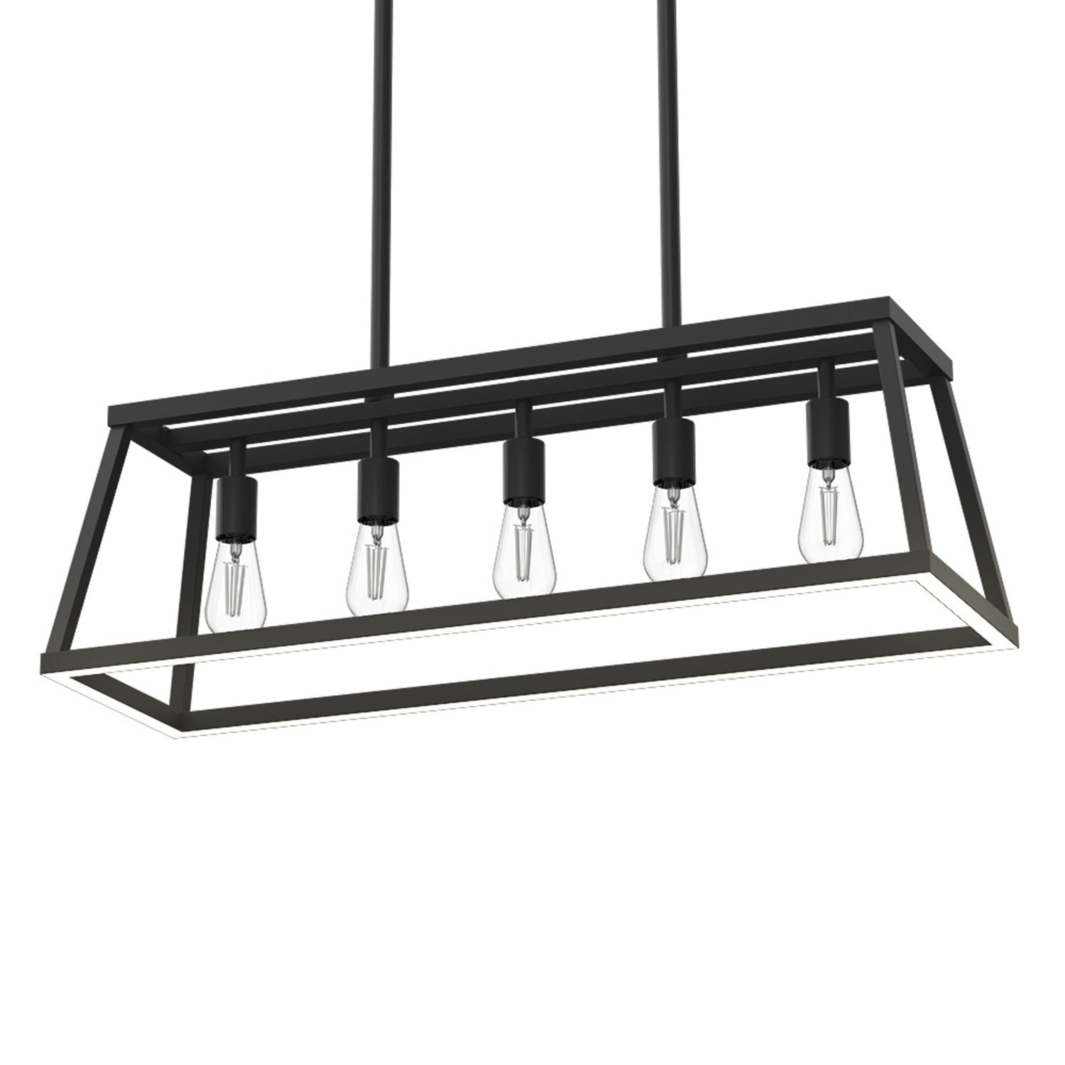 Katalyst Collection LED Decorative 5-Light Chandelier Matte Black