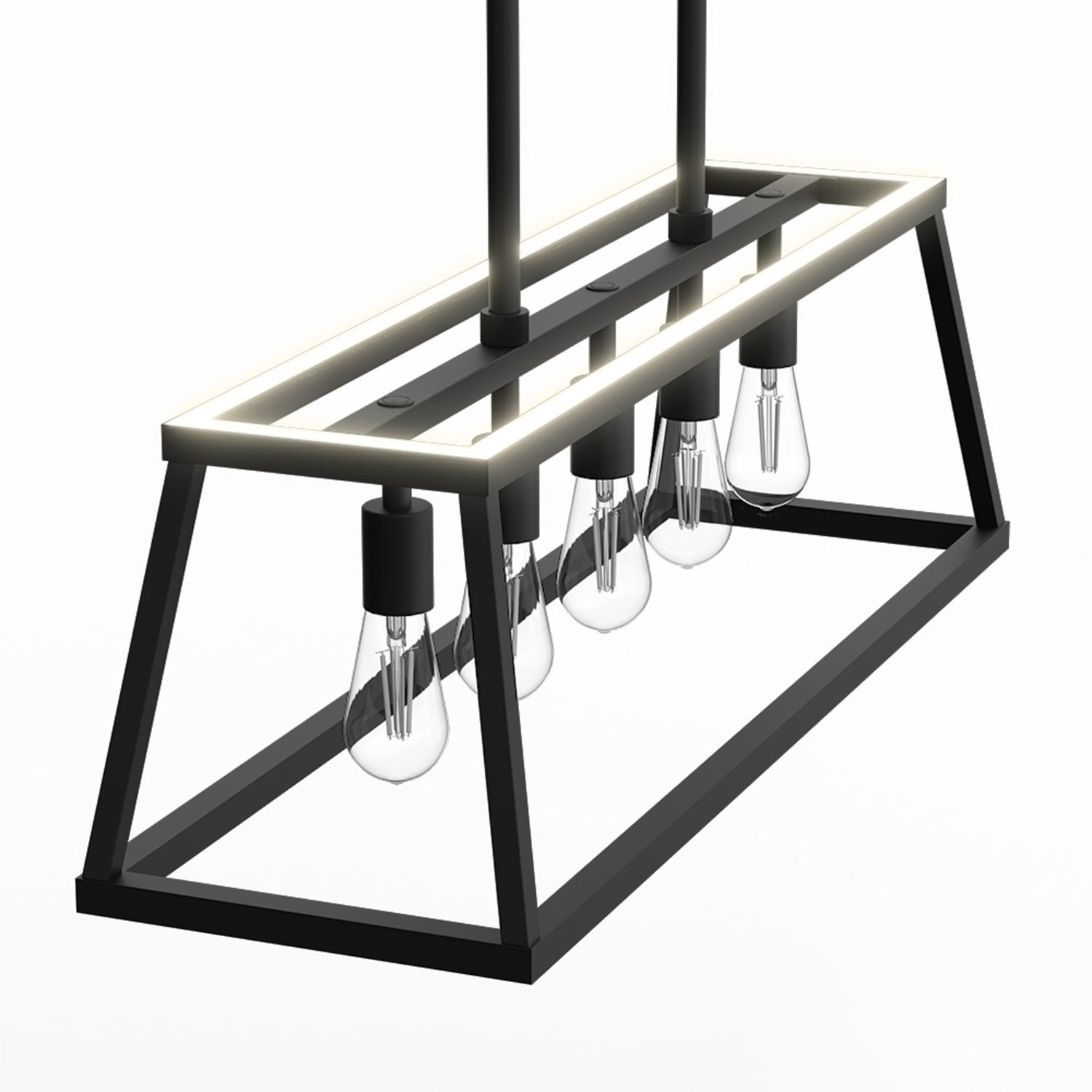 Katalyst Collection LED Decorative 5-Light Chandelier Matte Black