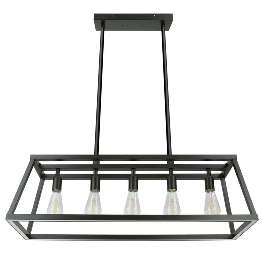 Katalyst Collection LED Decorative 5-Light Chandelier Matte Black