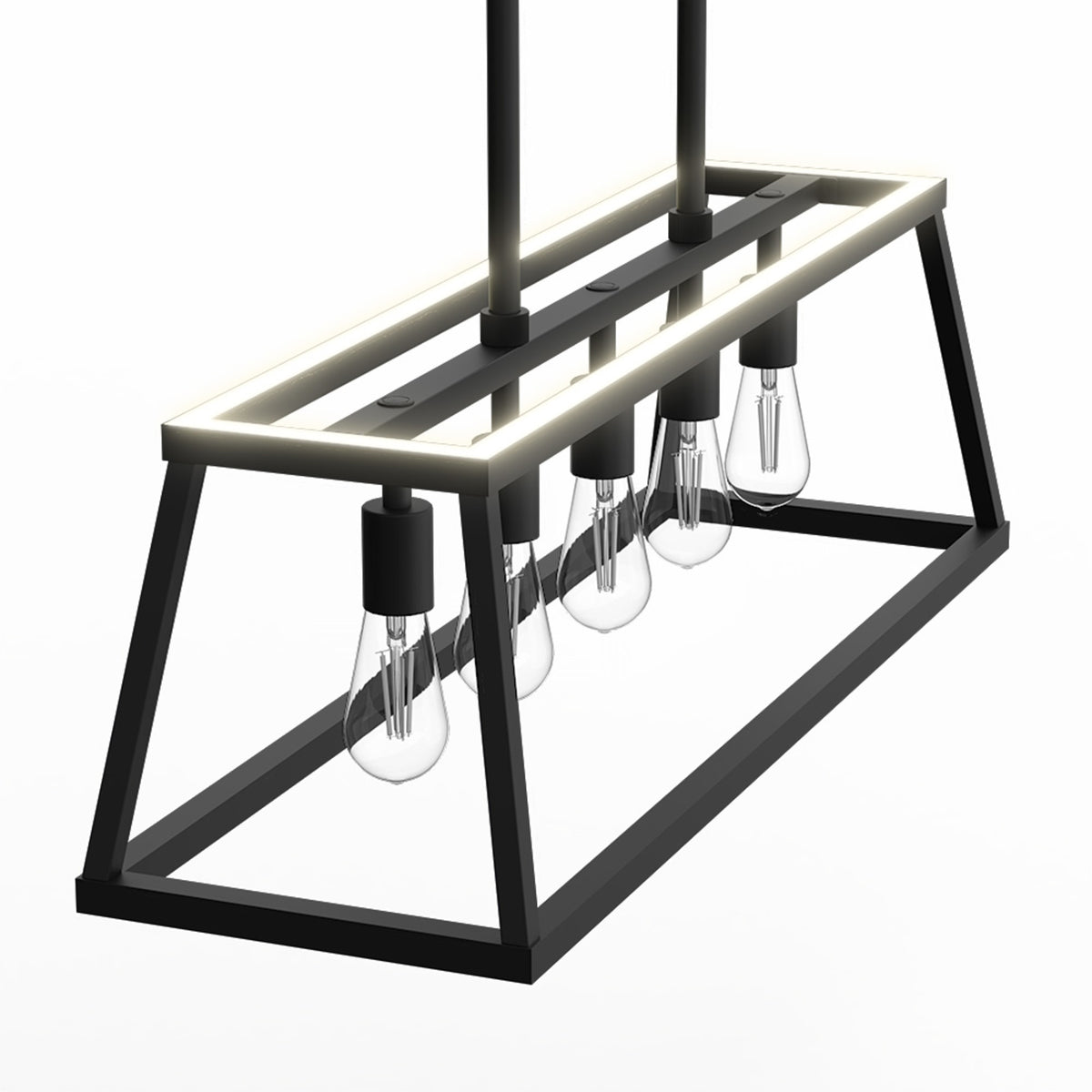 Katalyst Collection LED Decorative 5-Light Chandelier Matte Black