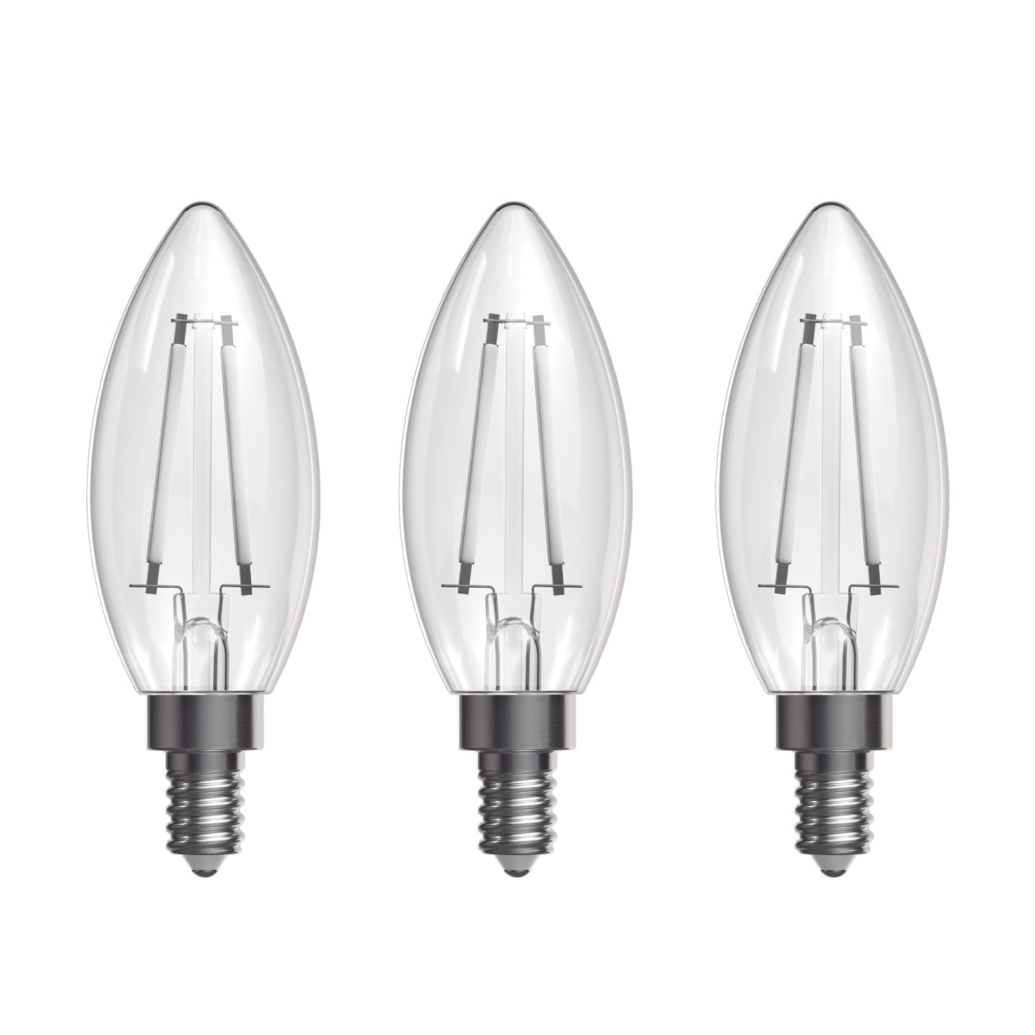 10W (100W Replacement) Soft White (2700K) B10 Shape (E12 Base) Torpedo White Filament Bulb (3-Pack)