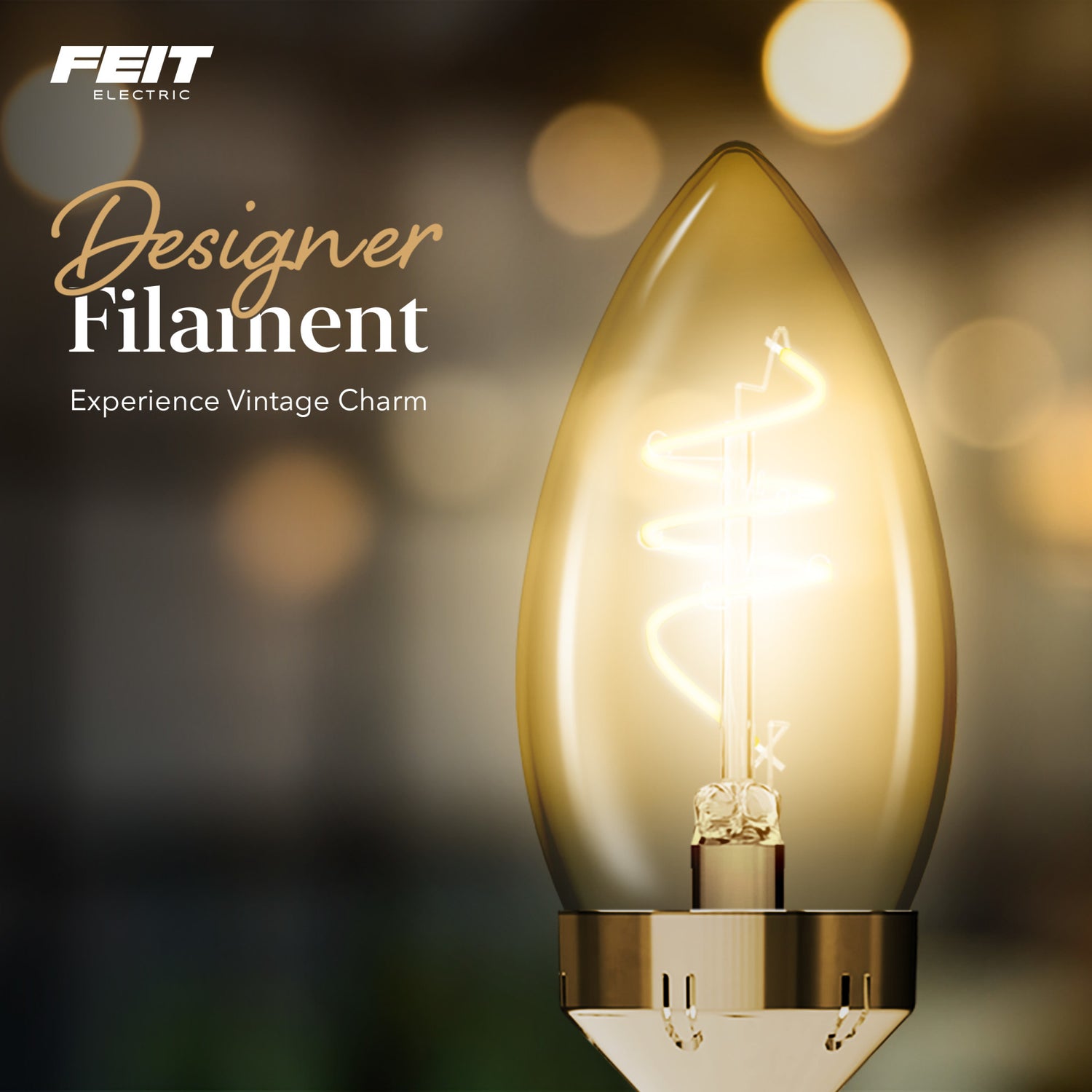 5.5W (60W Replacement) E12 Base B10 Torpedo Tip 3-Level Dimming Vintage LED Bulb, Warm Light (3-Pack)