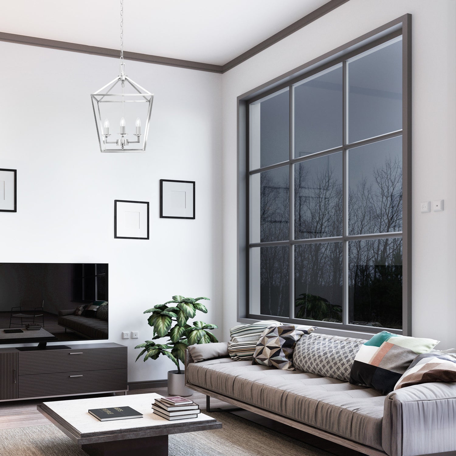 5.5W (60W Replacement) True White (3500K) E12 Base B10 Candelabra 3-Level Dimming Torpedo Tip White Filament LED Bulb (3-Pack)