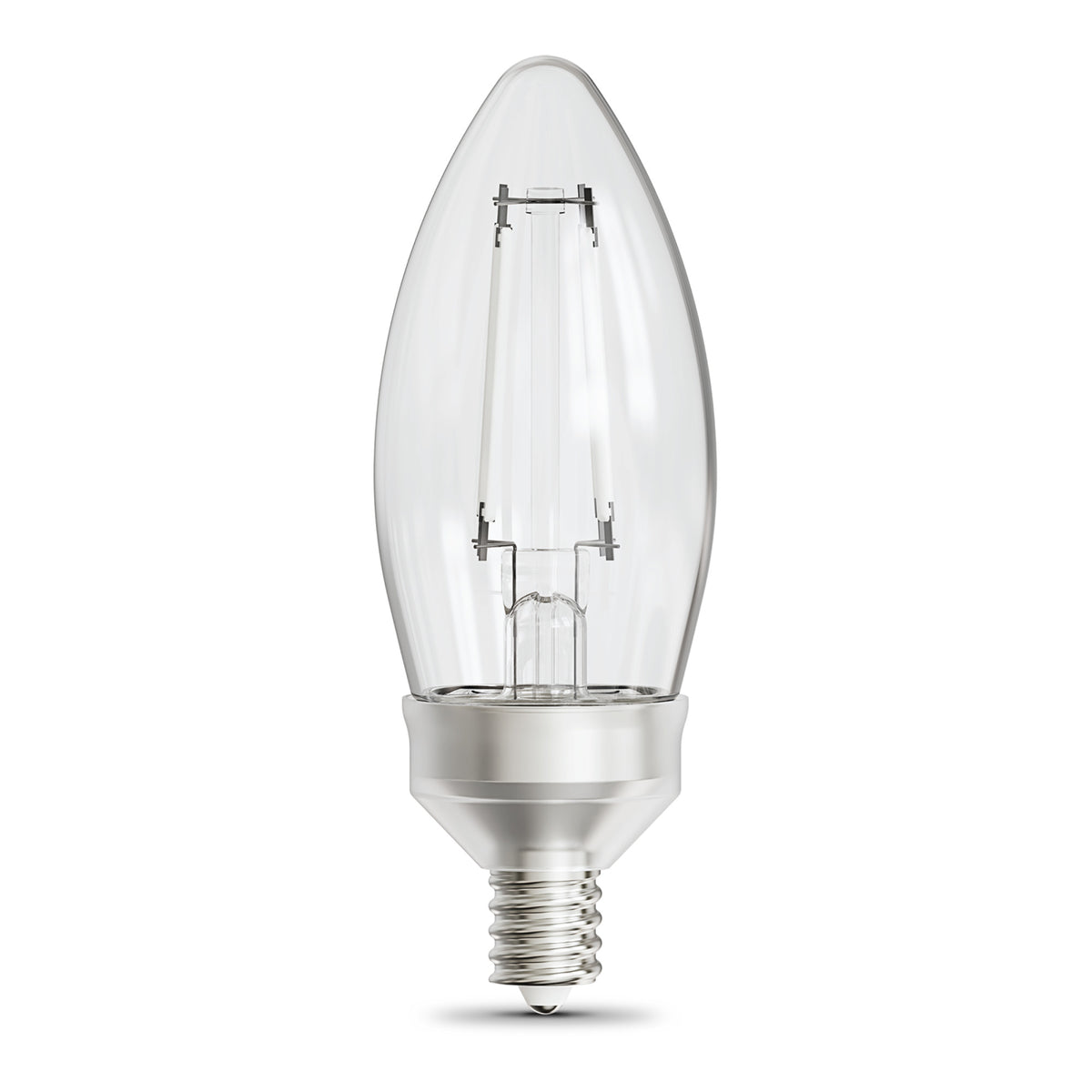 5.5W (60W Replacement) Daylight (5000K) E12/E26 Base B10 Dimmable Dusk to Dawn Torpedo Tip White Filament LED Bulb (3-Pack)