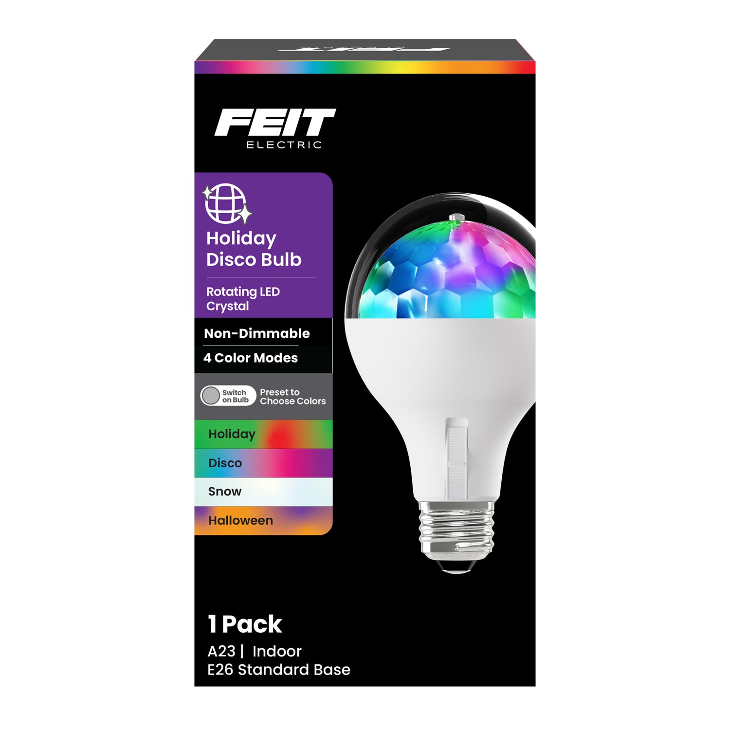 LED 4-Mode Multicolor Rotating Disco Light