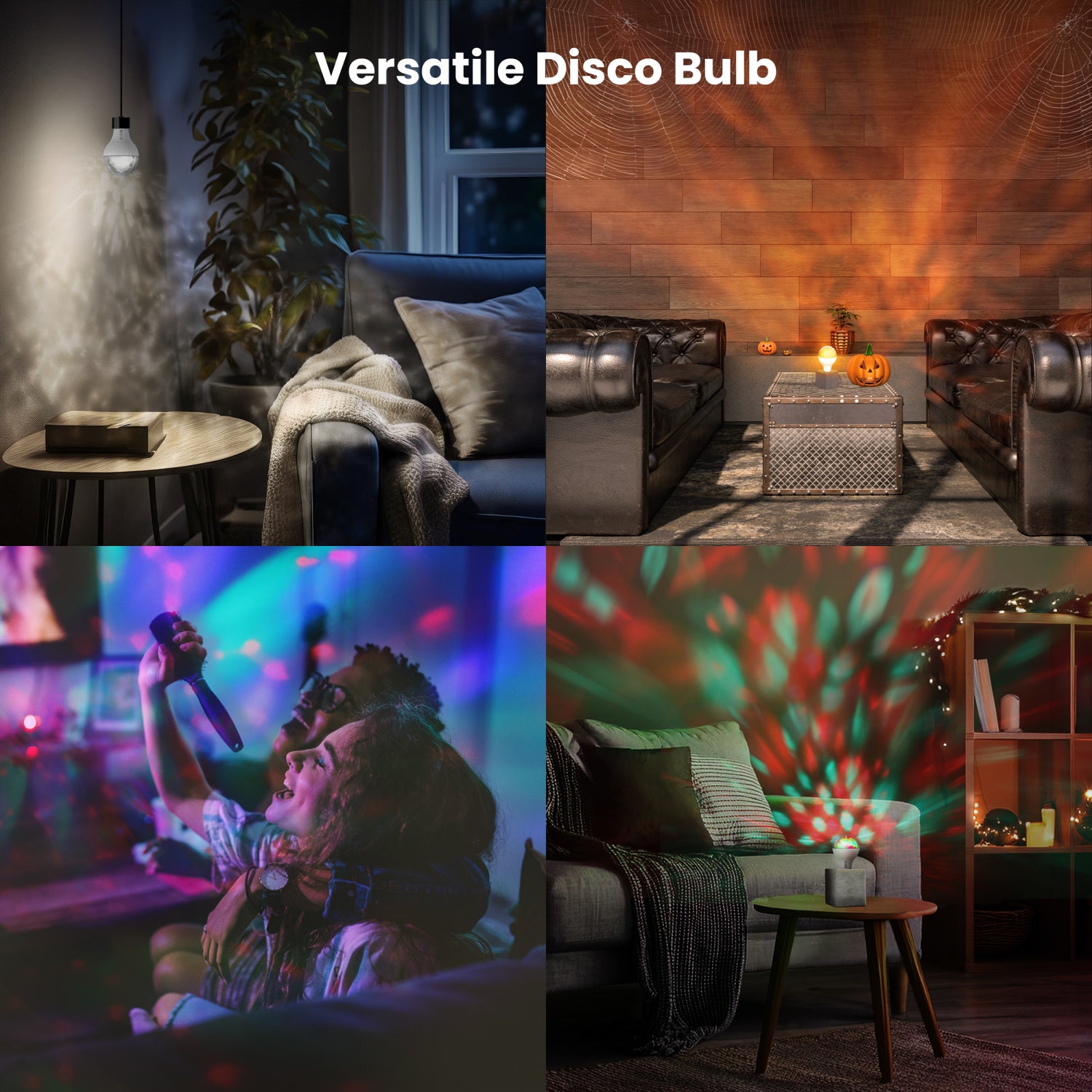 LED 4-Mode Multicolor Rotating Disco Light