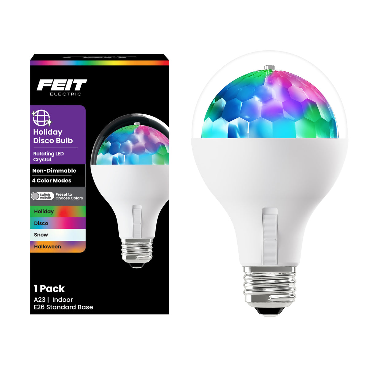 LED 4-Mode Multicolor Rotating Disco Light