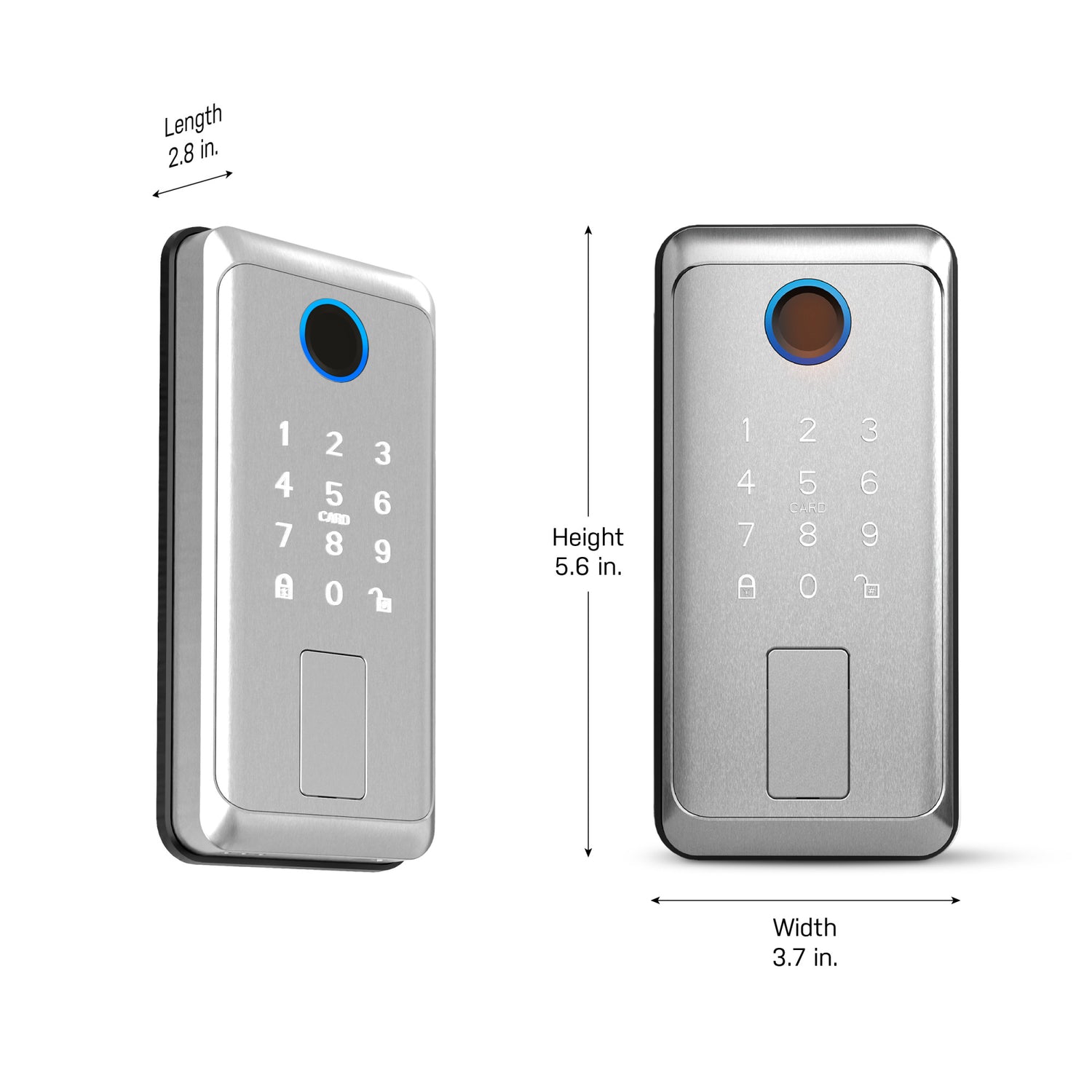Smart Touch + Keycard Door Lock, Satin Nickel
