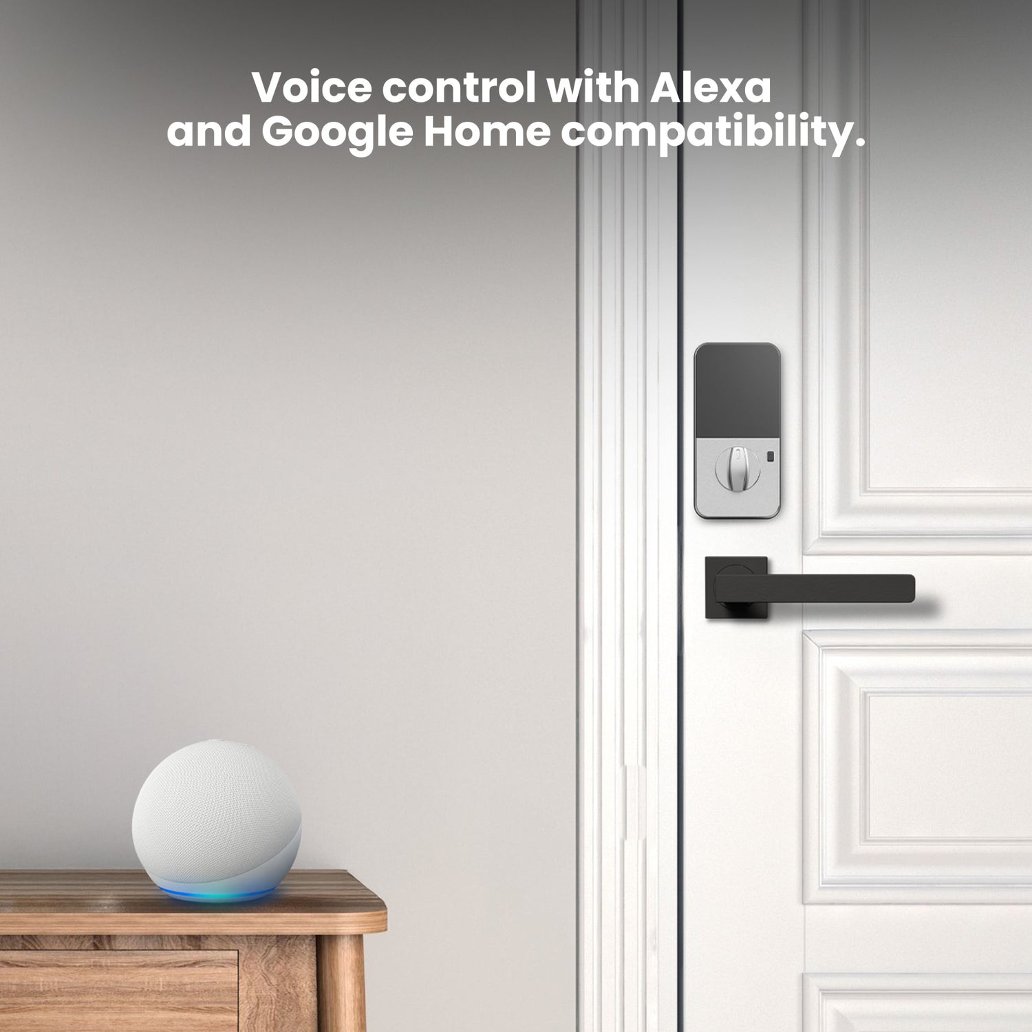 Smart Touch + Keycard Door Lock, Satin Nickel
