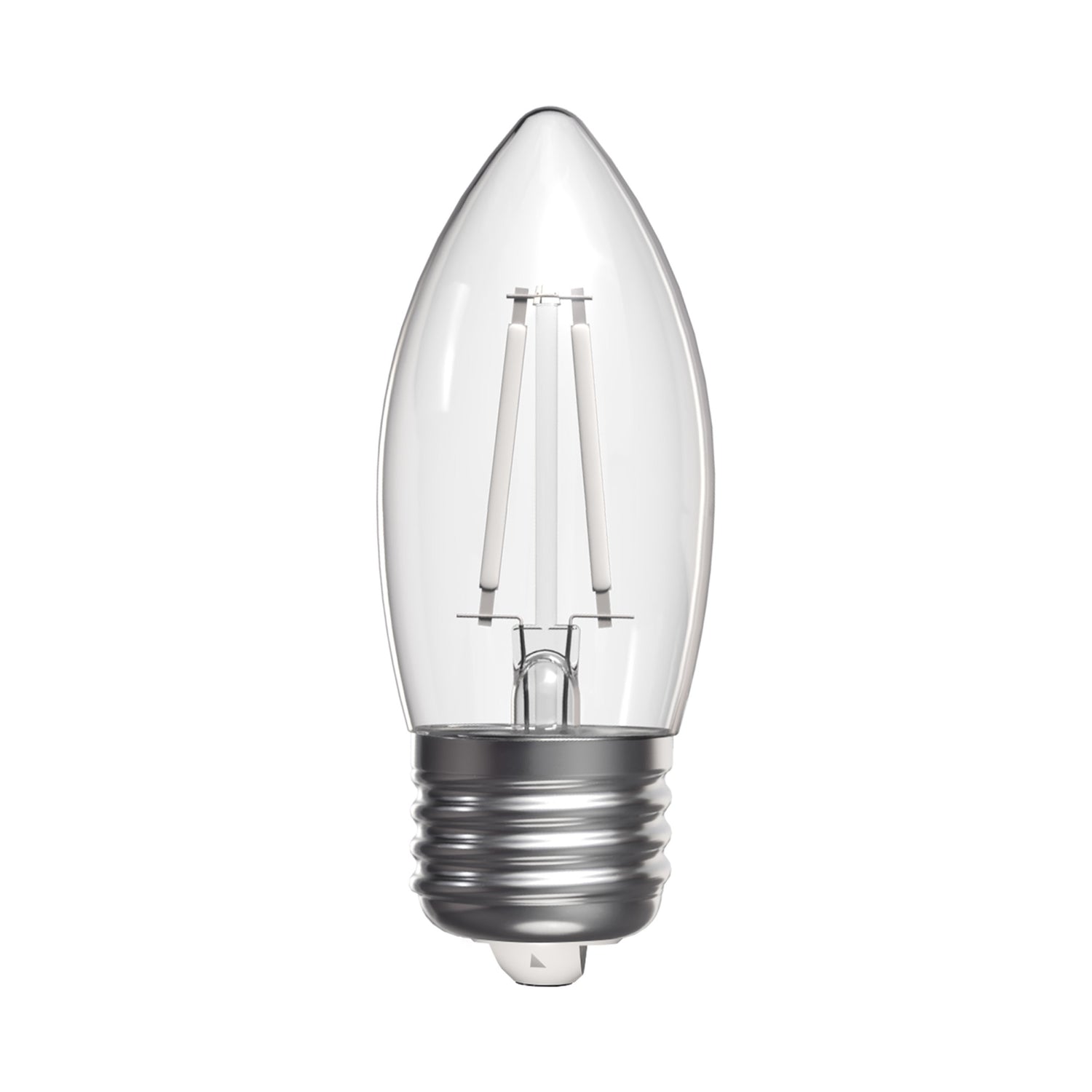 5.5W (60W Equivalent) Selectable White E26 Base BA10 Dimmable Torpedo Tip White Filament LED Bulb (3-Pack)