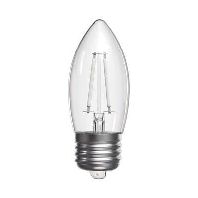 5.5W (60W Equivalent) Selectable White E26 Base BA10 Dimmable Torpedo Tip White Filament LED Bulb (3-Pack)