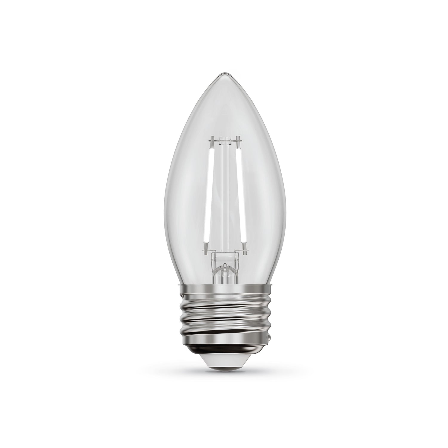 5.5W (60W Equivalent) Soft White (2700K) B10 Shape (E26 Base) Torpedo Tip White Filament LED Bulb (3-Pack)