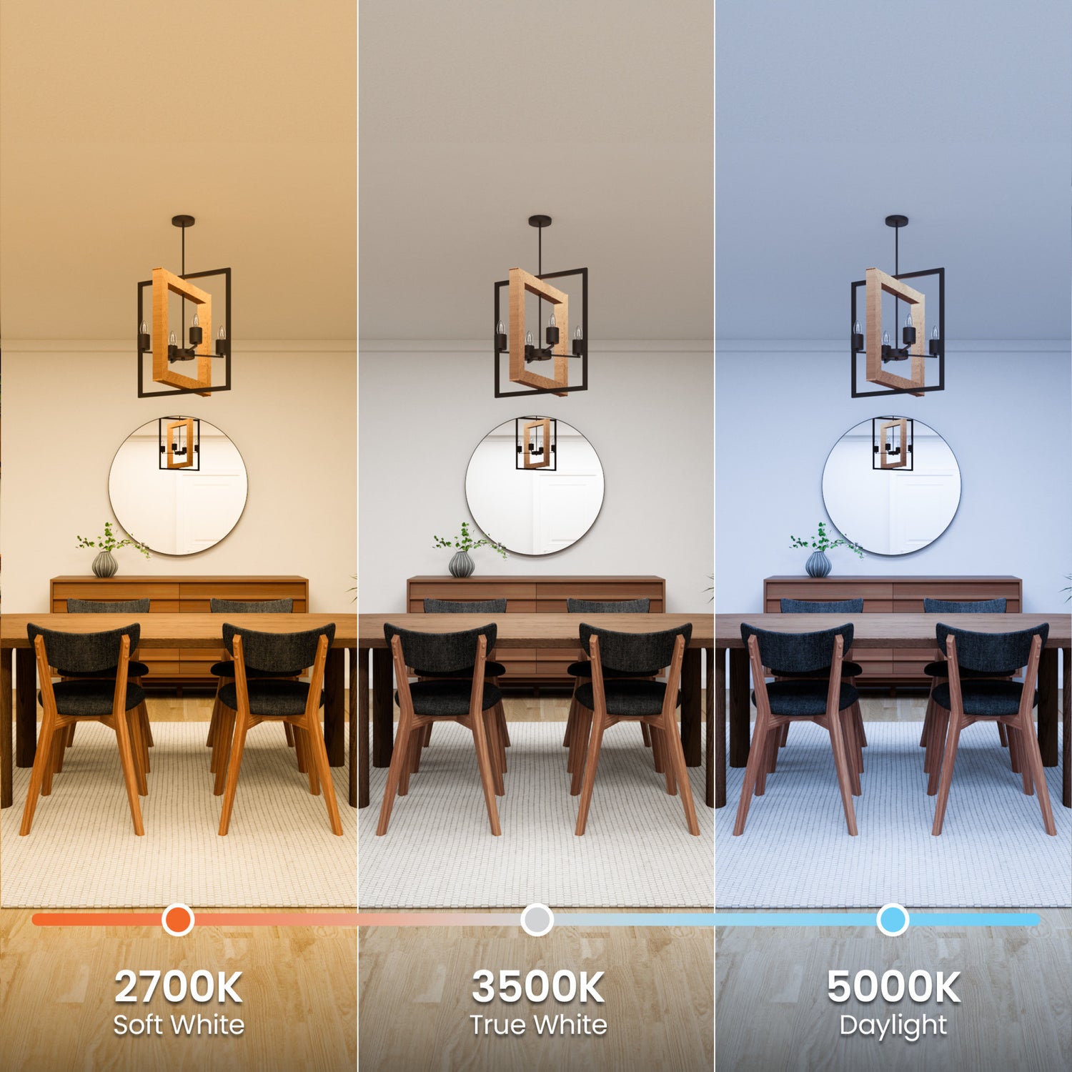 5.5W (60W Equivalent) Daylight White (5000K) Chandelier B10 (E26 Base) Torpedo Tip White Filament LED Bulb (3-Pack)