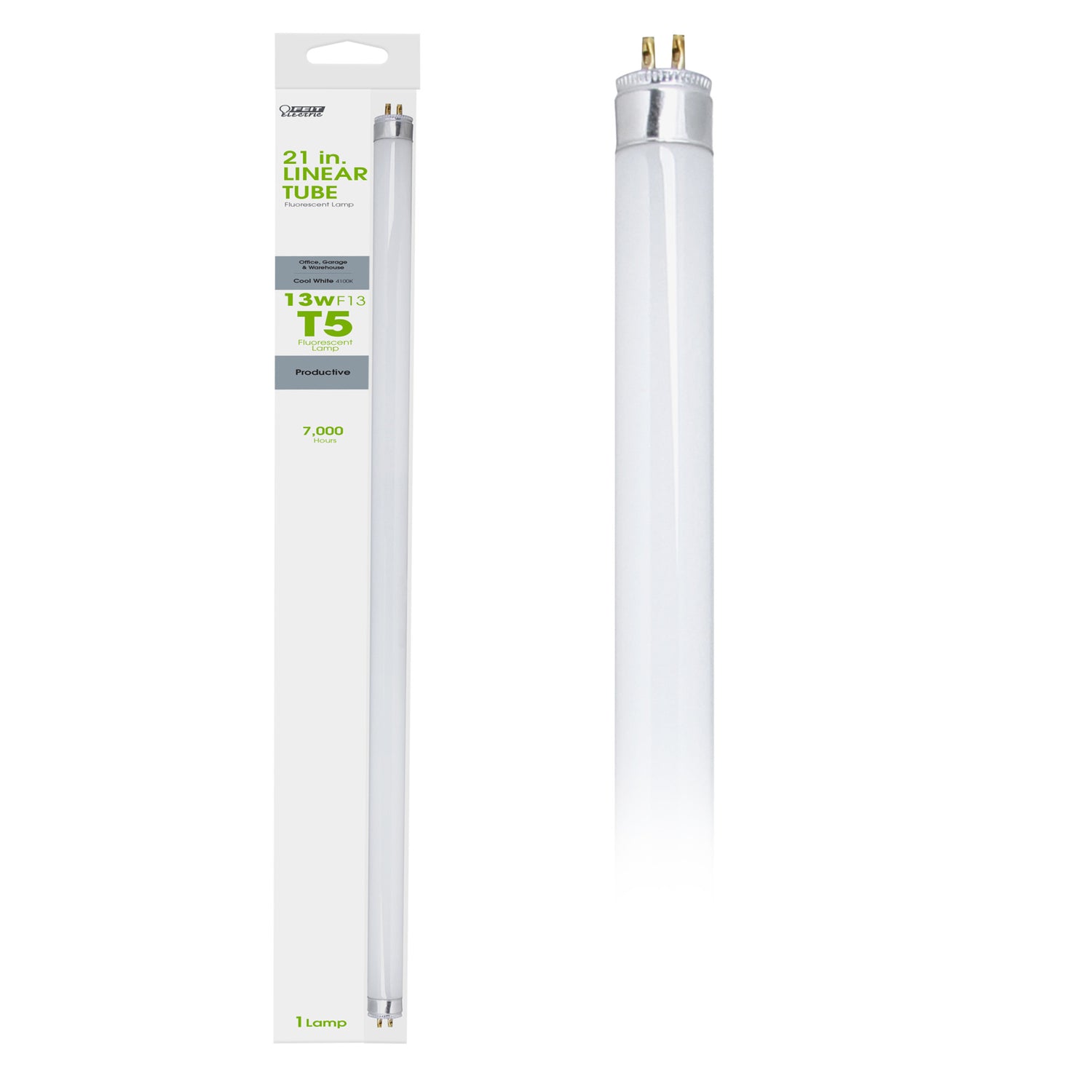21 in. 13W Cool White White (4100K) G5 Base (T5 Replacement) Fluorescent Linear Light Tube