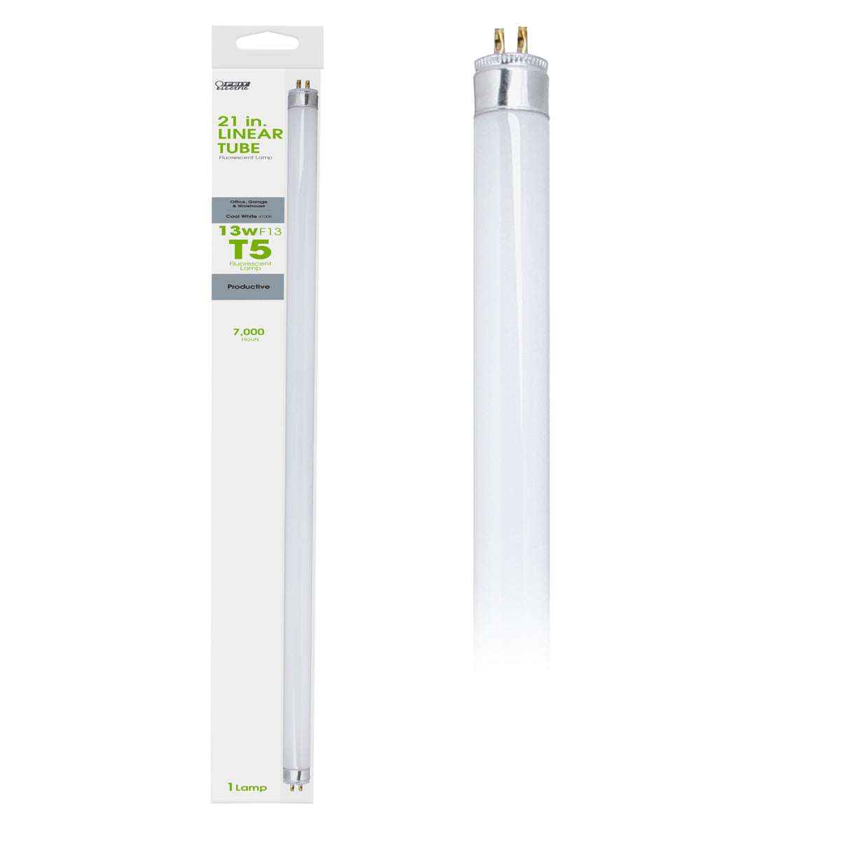 21 in. 13W Cool White White (4100K) G5 Base (T5 Replacement) Fluorescent Linear Light Tube
