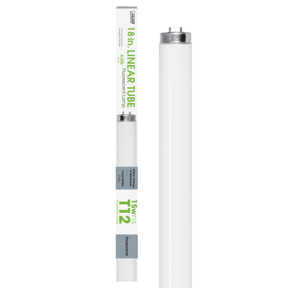 18 in. 15W Cool White (4100K) G13 Base (T12 Replacement) Fluorescent Linear Light Tube