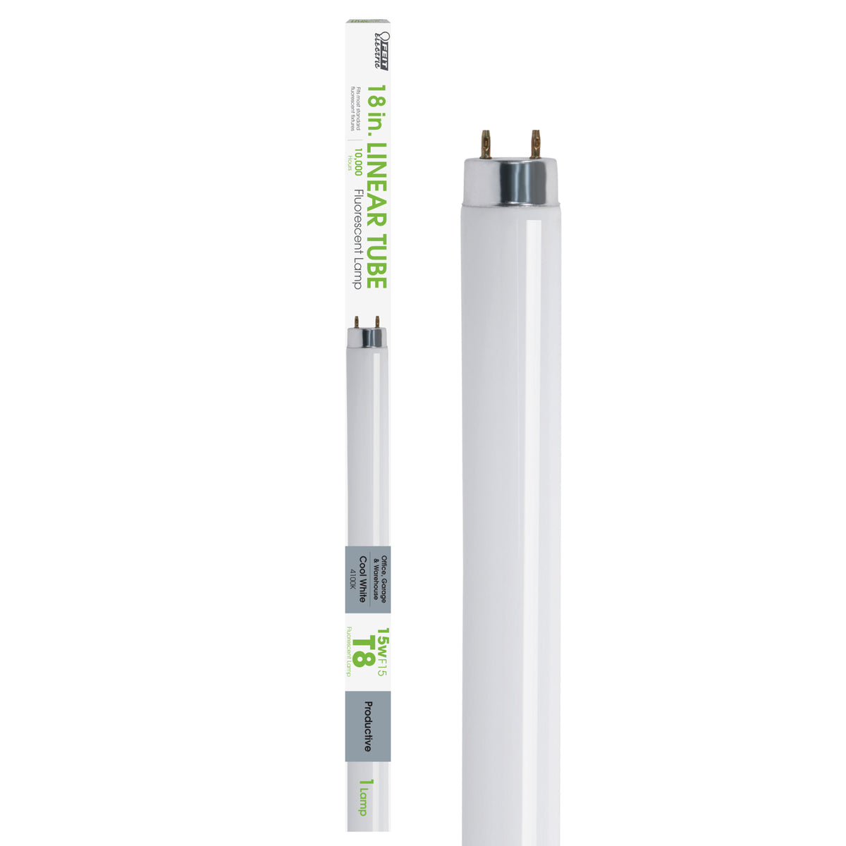18 in. 15W Cool White (4100K) G13 Base (T8 Replacement) Fluorescent Linear Light Tube