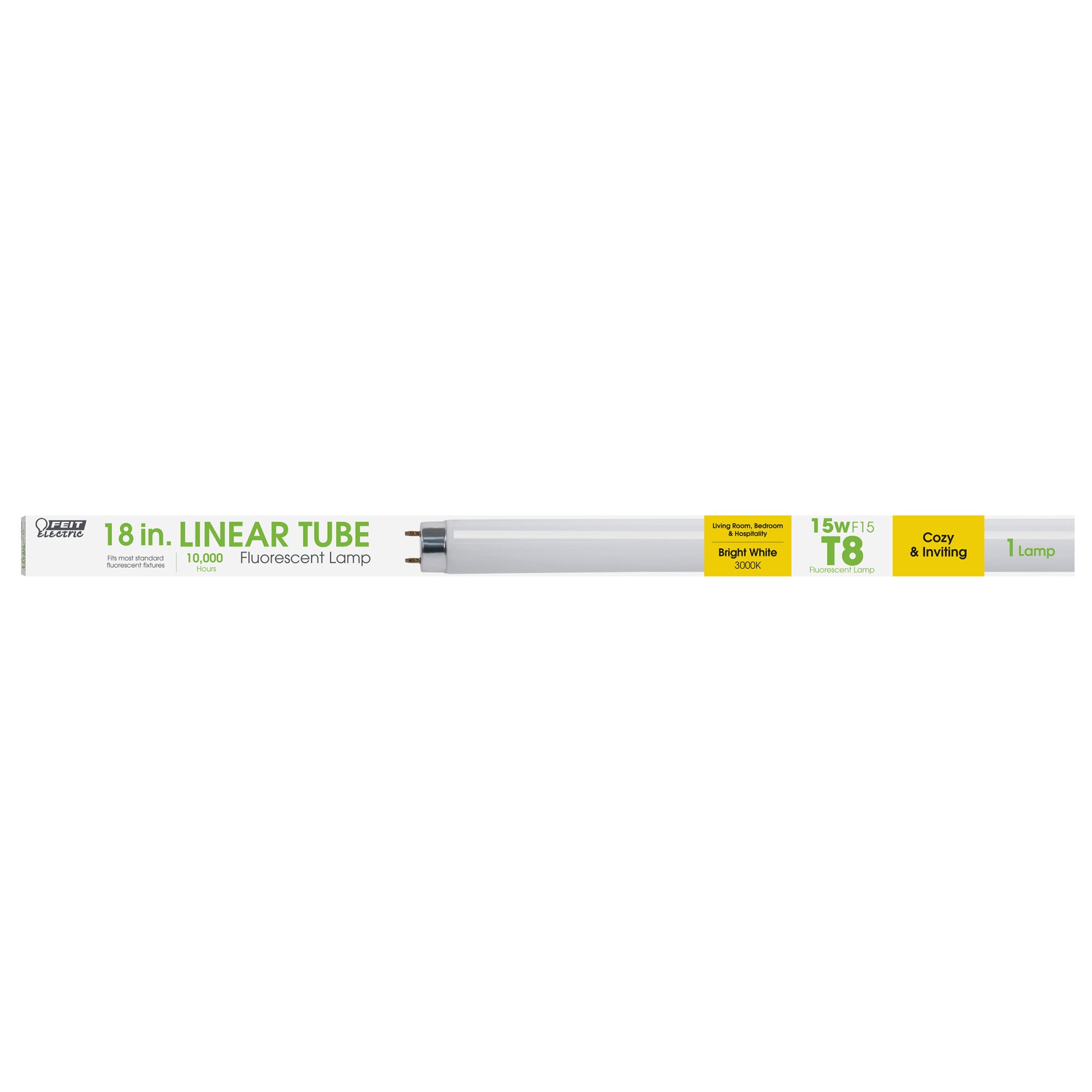 18 in. 15W Bright White (3000K) G13 Base (T8 Replacement