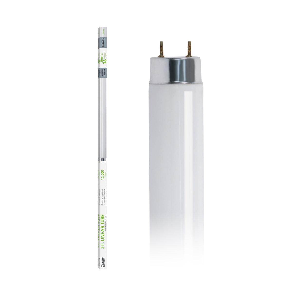 3 ft. 30W Cool White (4100K) G13 Base (T8 Replacement) Fluorescent Linear Light Tube