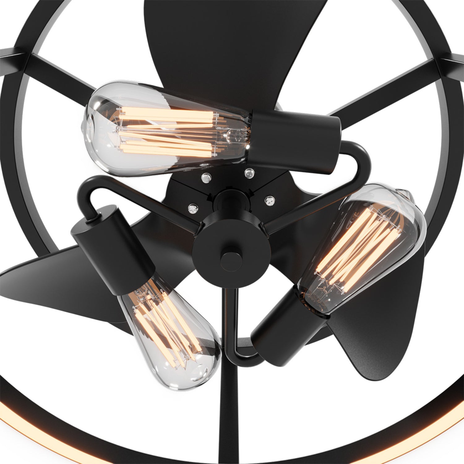 Katalyst Collection LED Decorative 3-Light Ceiling Fan, Matte Black
