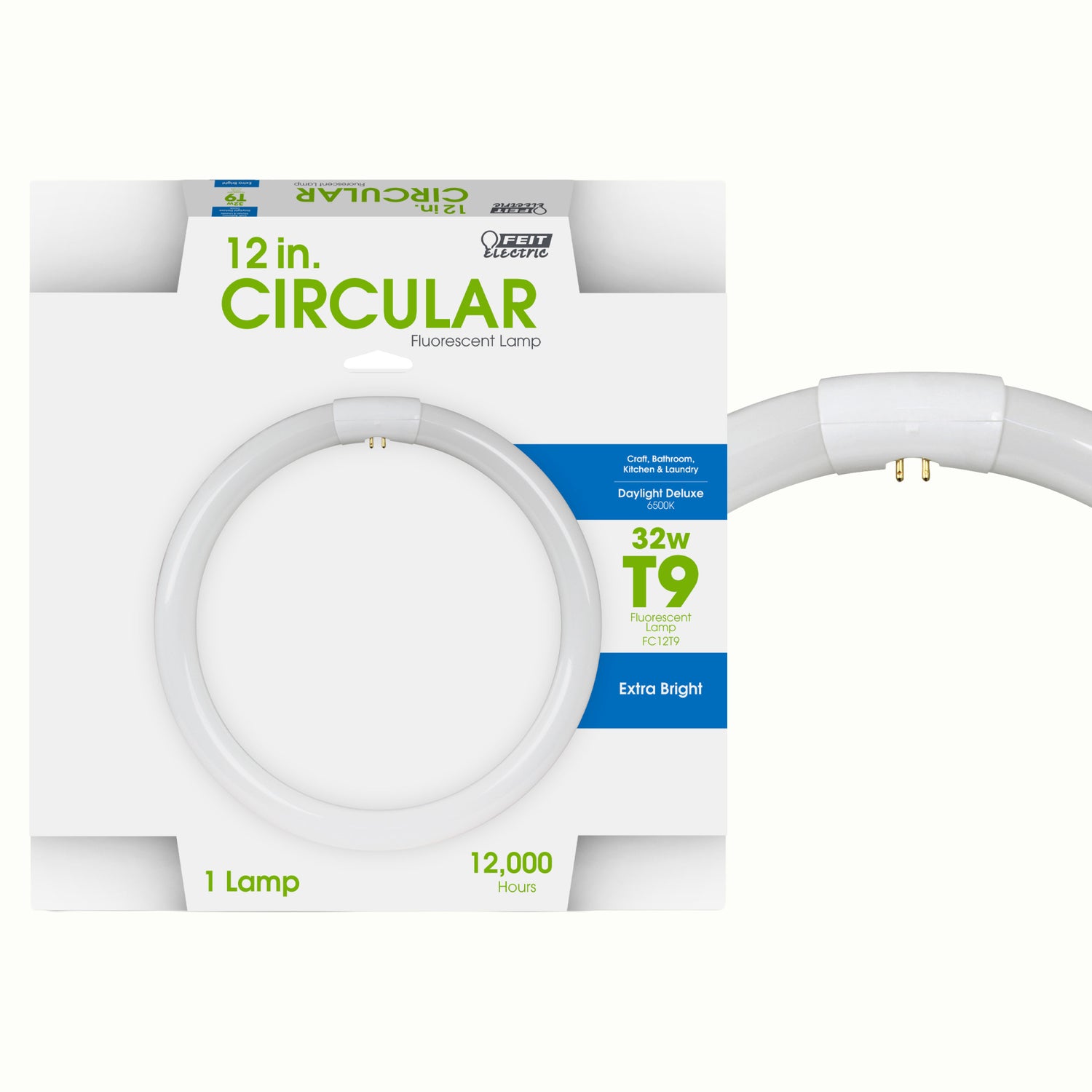 12 in. 32W Daylight Deluxe (6500K) 4-Pin (T9 Replacement) Fluorescent Circular Light Tube