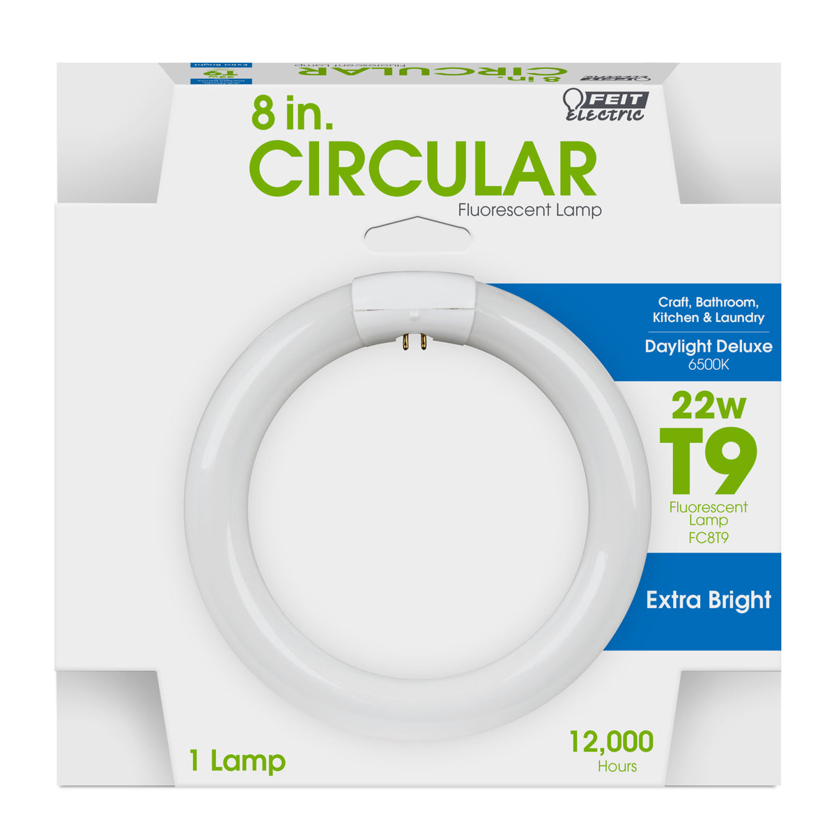 22W Daylight Deluxe (6500K) Circular T9 Non-Dimmable CFL Light Bulb