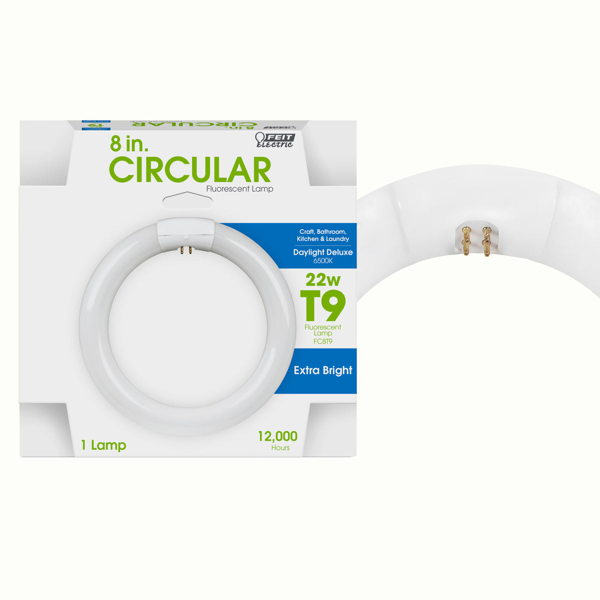22W Daylight Deluxe (6500K) Circular T9 Non-Dimmable CFL Light Bulb