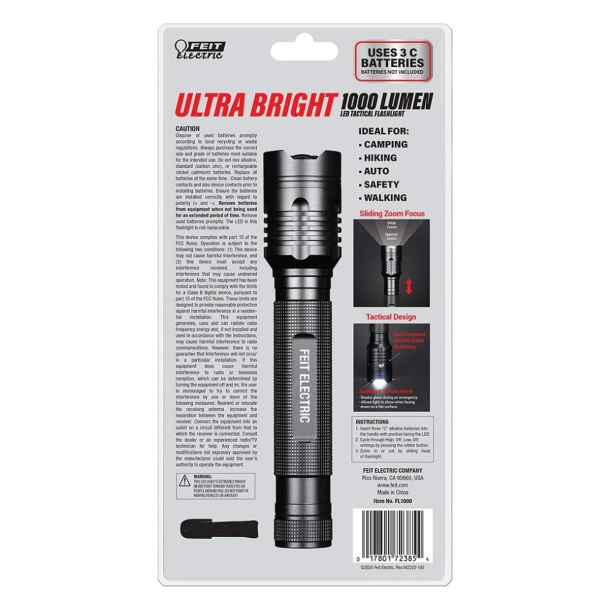 1700 Lumens Tactical LED Flashlight