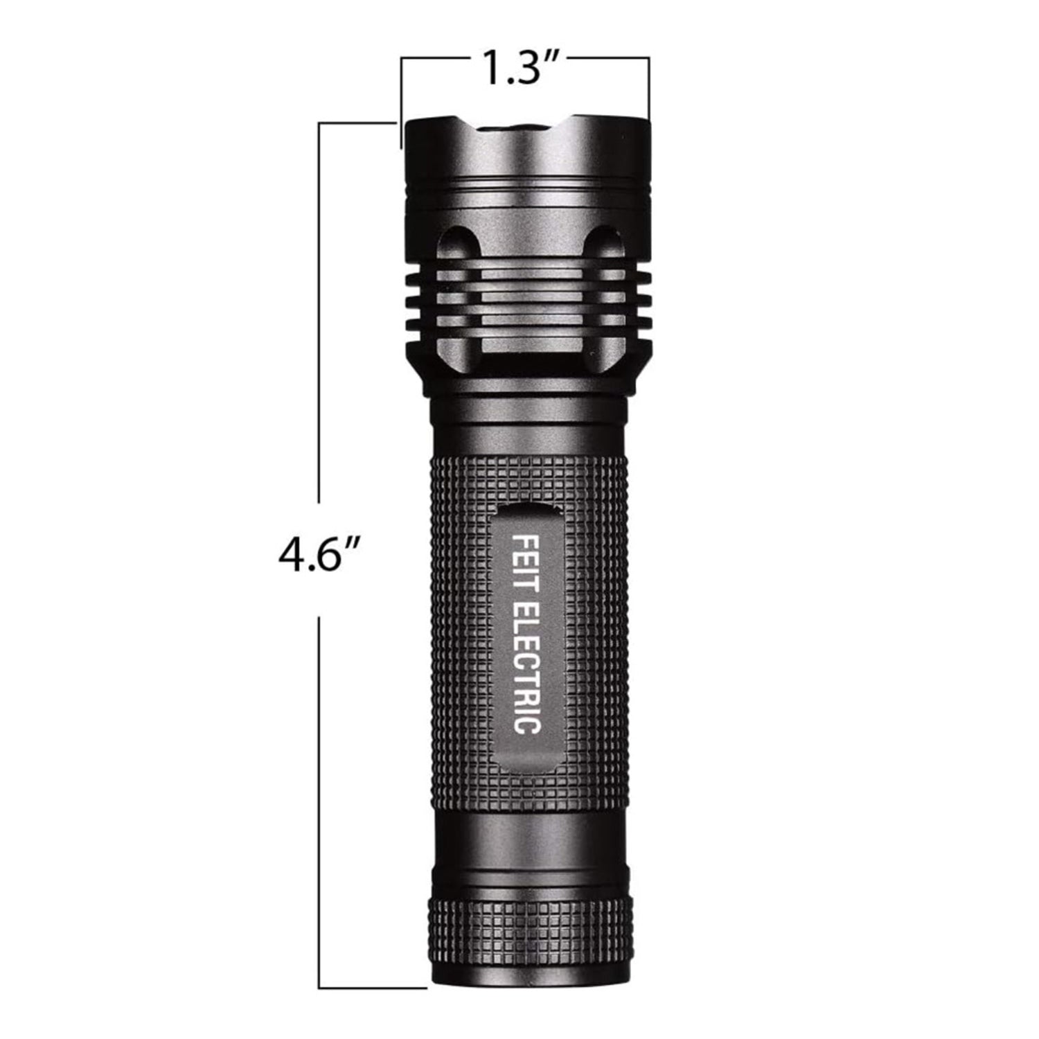 black cree led rechargeable flashlight 500 lumens 3 switch mode Police Security Pentacle Constructed from durable aircraft Feit Electric 500 Lumens 3.8