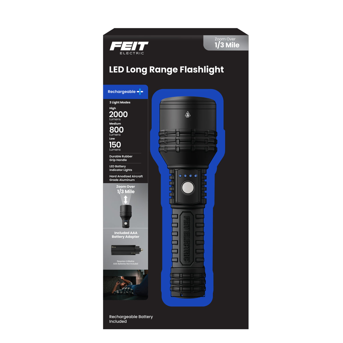 7.5 in. LED Long Range Flashlight