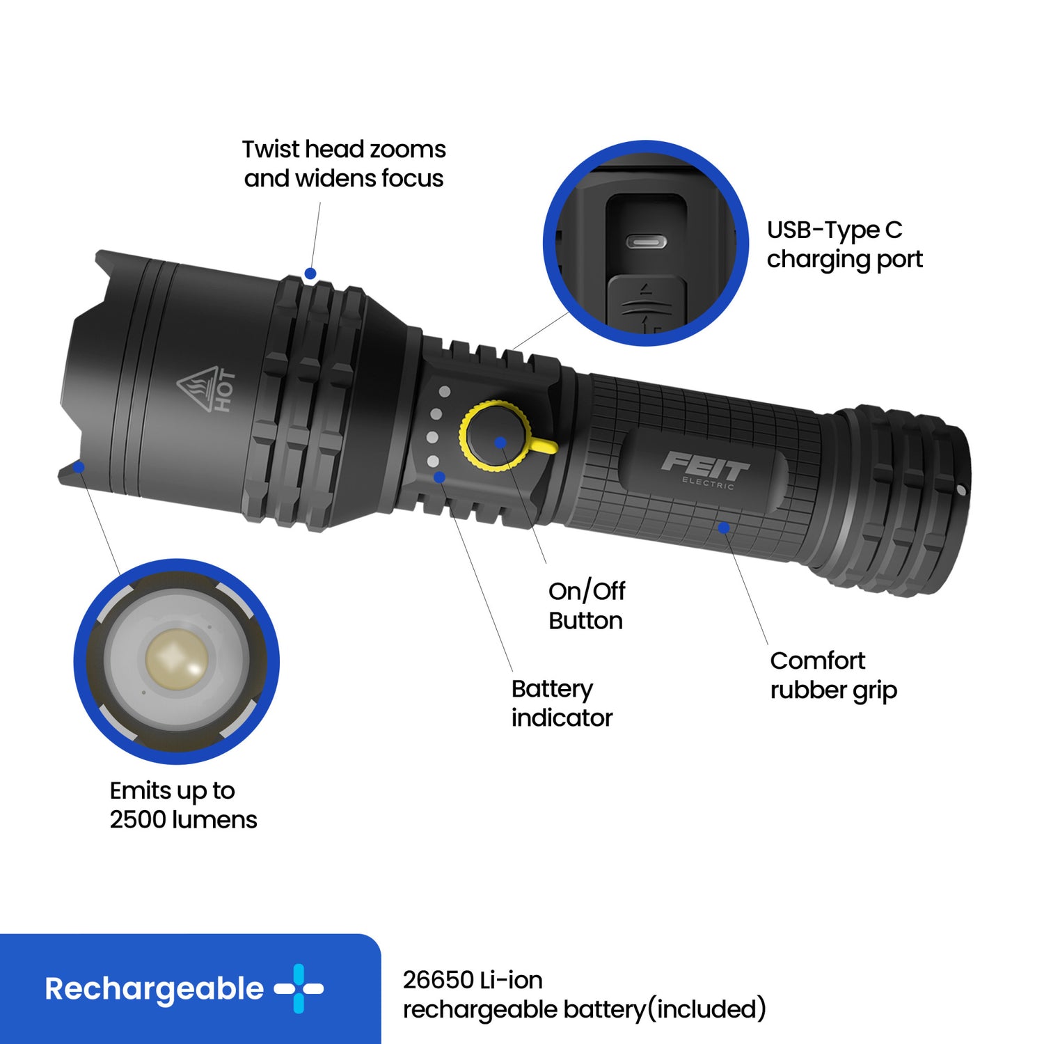 7.5 in. Flex Power LED Flashlight