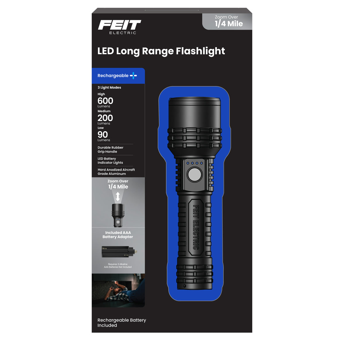 6.6 in. LED Long Range Flashlight