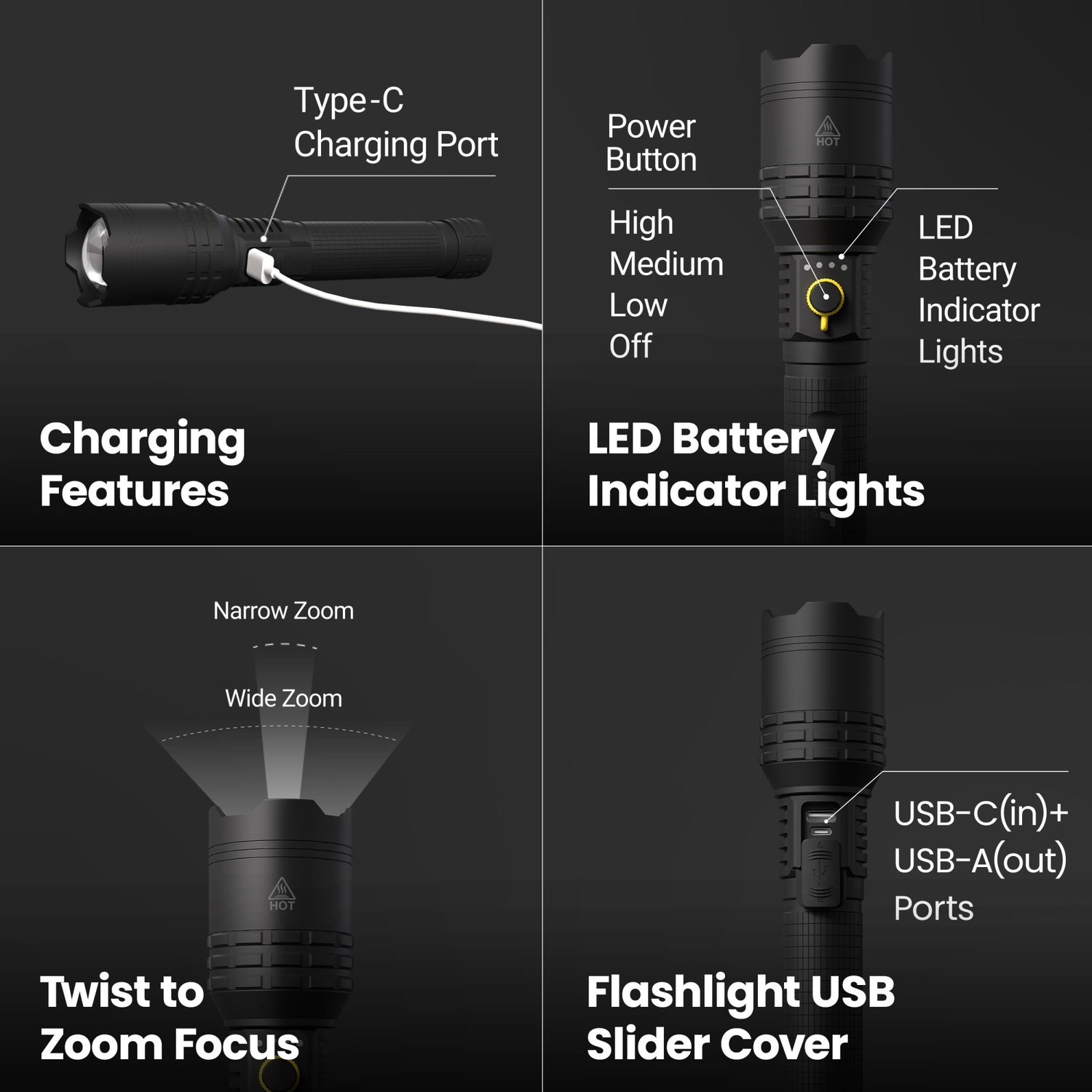 10.45 in. Flex Power LED Flashlight