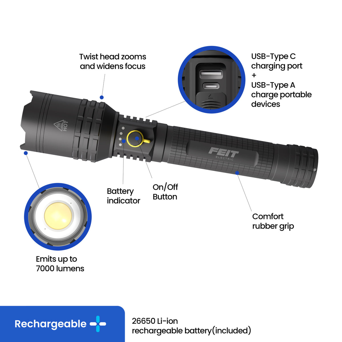 10.45 in. Flex Power LED Flashlight