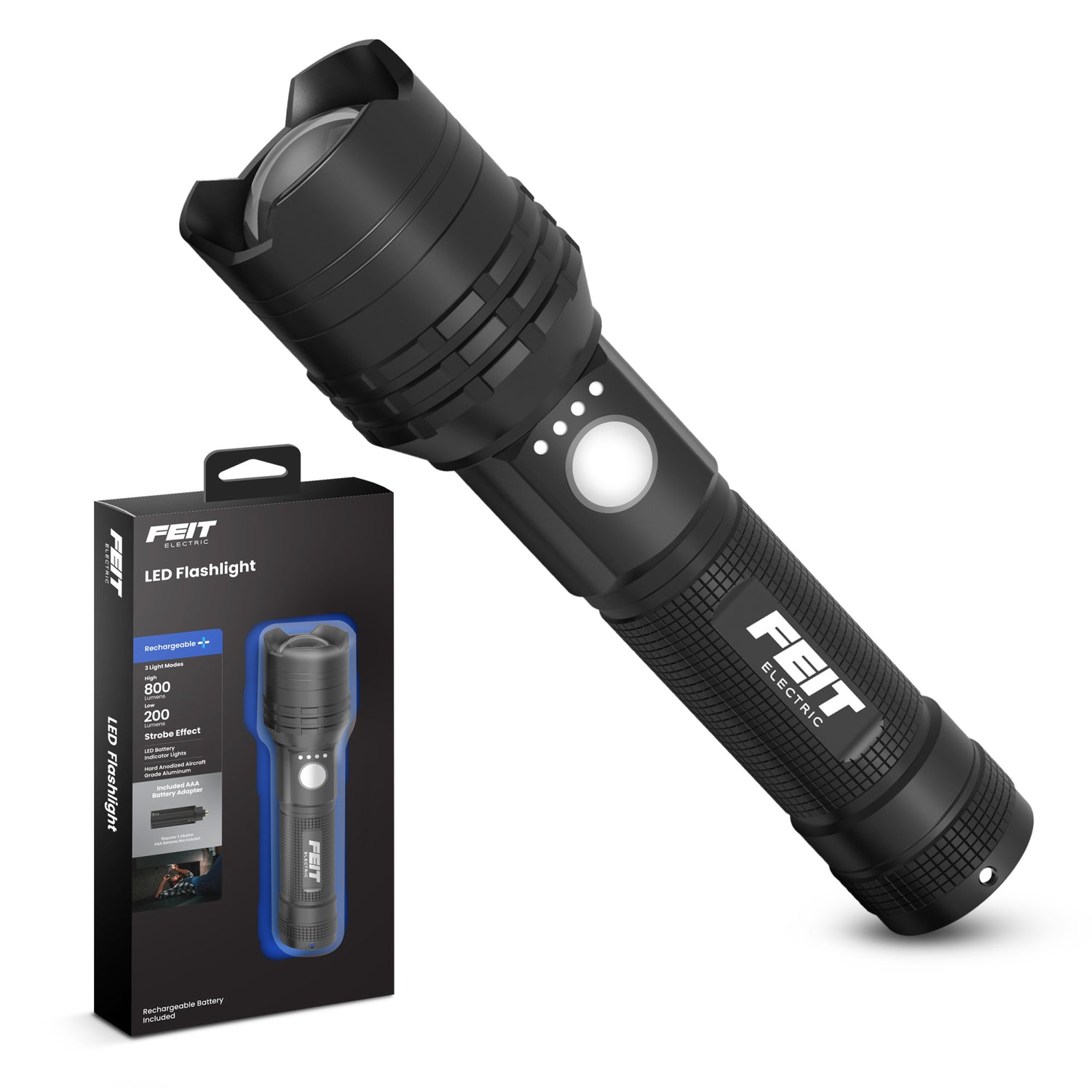 800 lm lithium flashlight rechargeable Lumen Flex Power LED PENN Fishing Warfare II reargrip_length__18