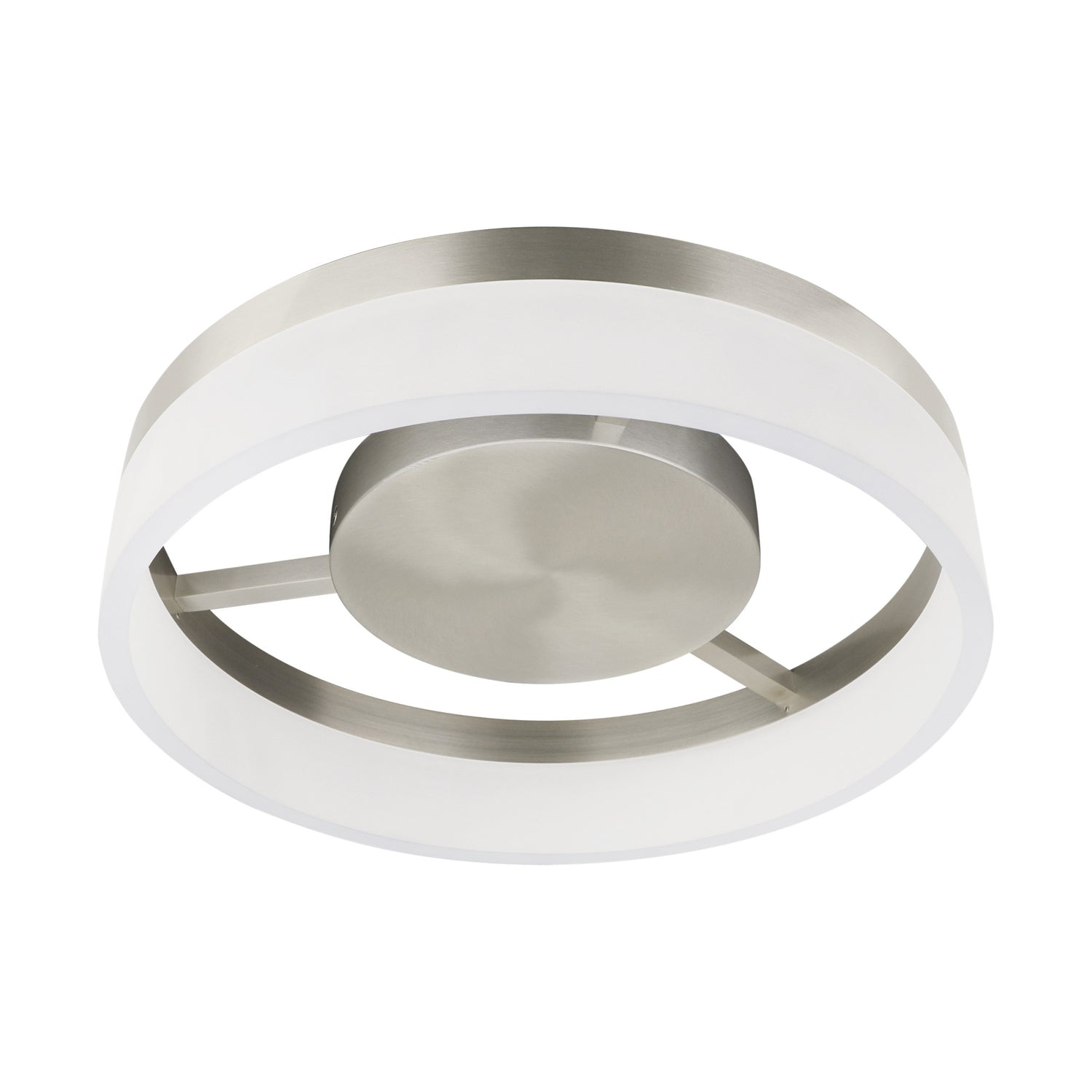14 in. Dimmable Adjustable White LED Ceiling Fixture, Brushed Nickel
