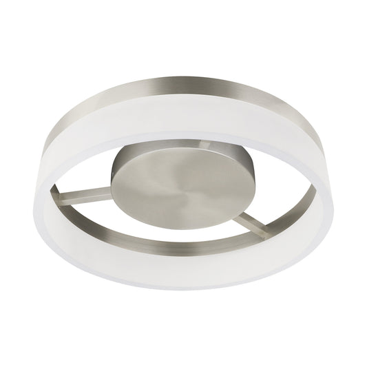 14 in. Dimmable Adjustable White LED Ceiling Fixture, Brushed Nickel
