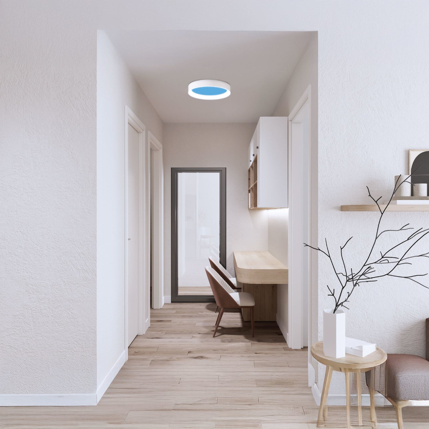 Vista 15 in. Round Flush Mount LED Skylight Fixture