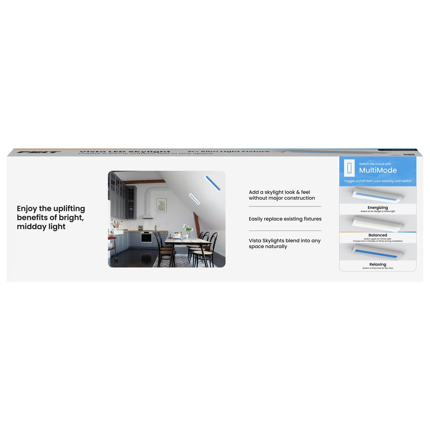 Vista 0.5 ft. x 2 ft. Flat Panel LED Skylight Fixture