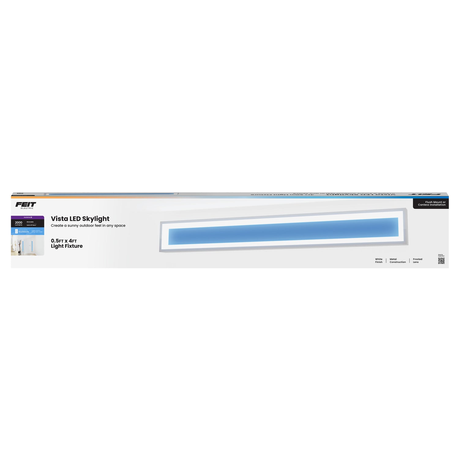 Vista 0.5 ft. x 4 ft. Flat Panel LED Skylight Fixture