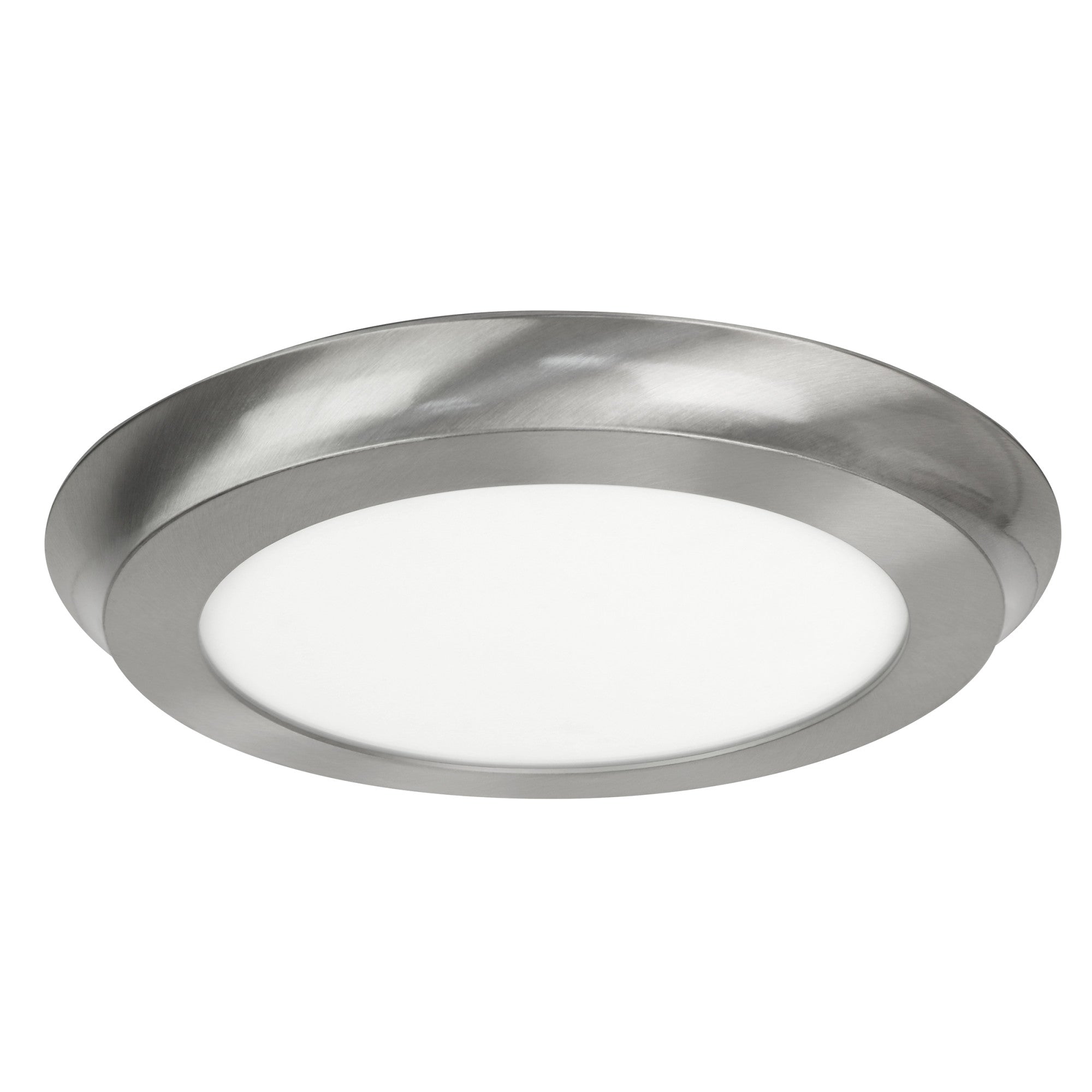 15 in. Round 3 in 1 Selectable White Nickel LED Ceiling Fixture