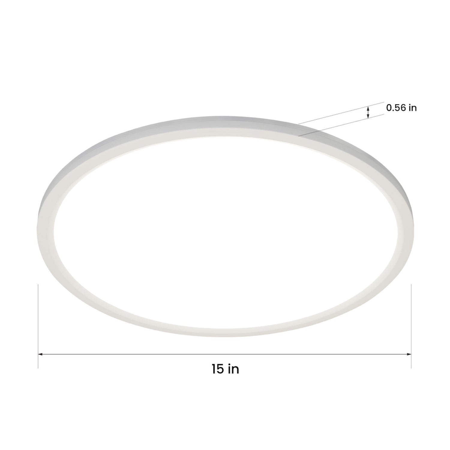 15" 5CCT Edge-Lit Flat Panel LED Ceiling Fixture