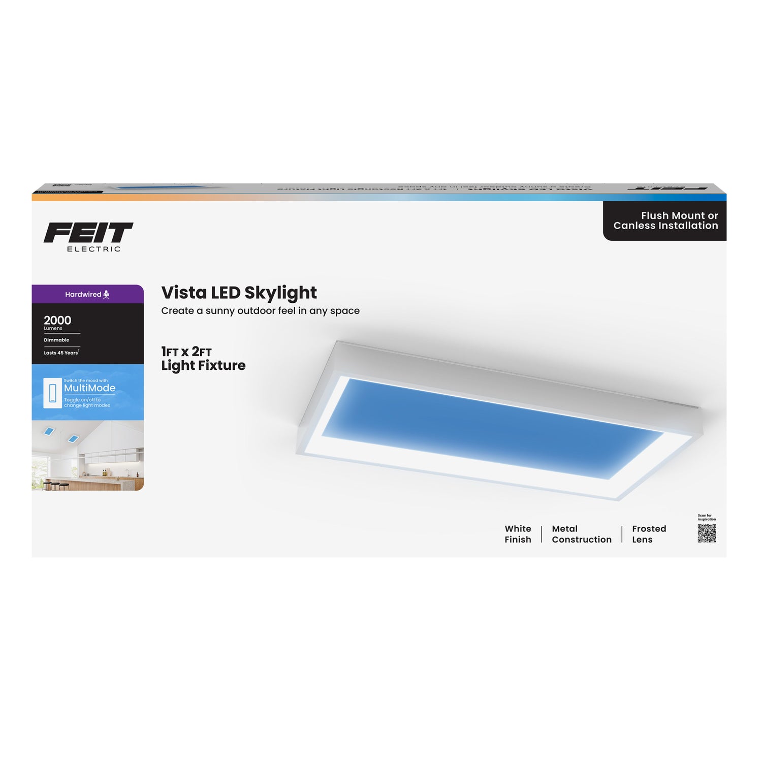 Vista 1 ft. x 2 ft. Flat Panel LED Skylight