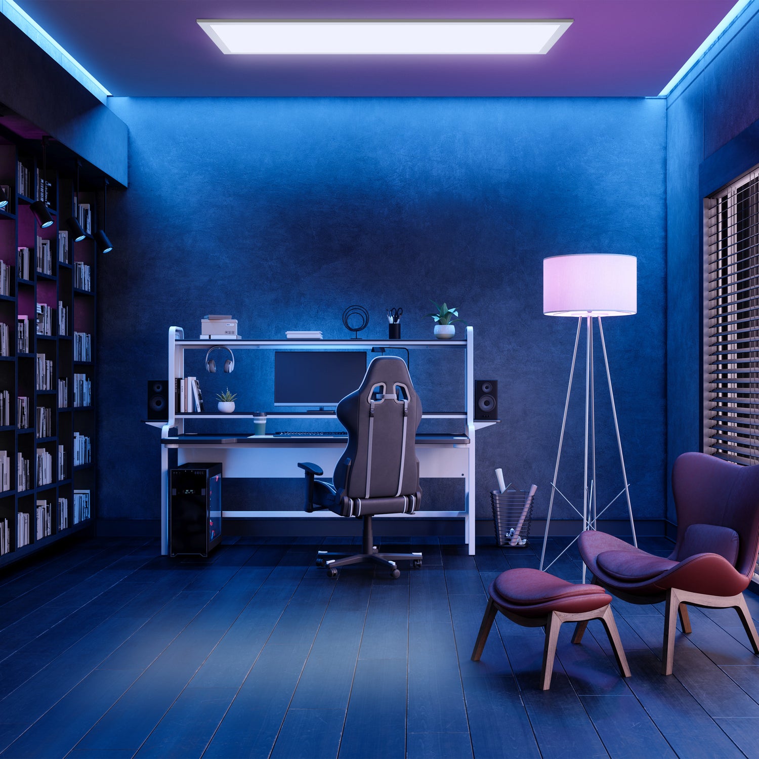 1 ft. x 4 ft. 50W (80W Replacement) Selectable White (5CCT) Dimmable Integrated LED Edge-Lit Flat Panel Flush Mount