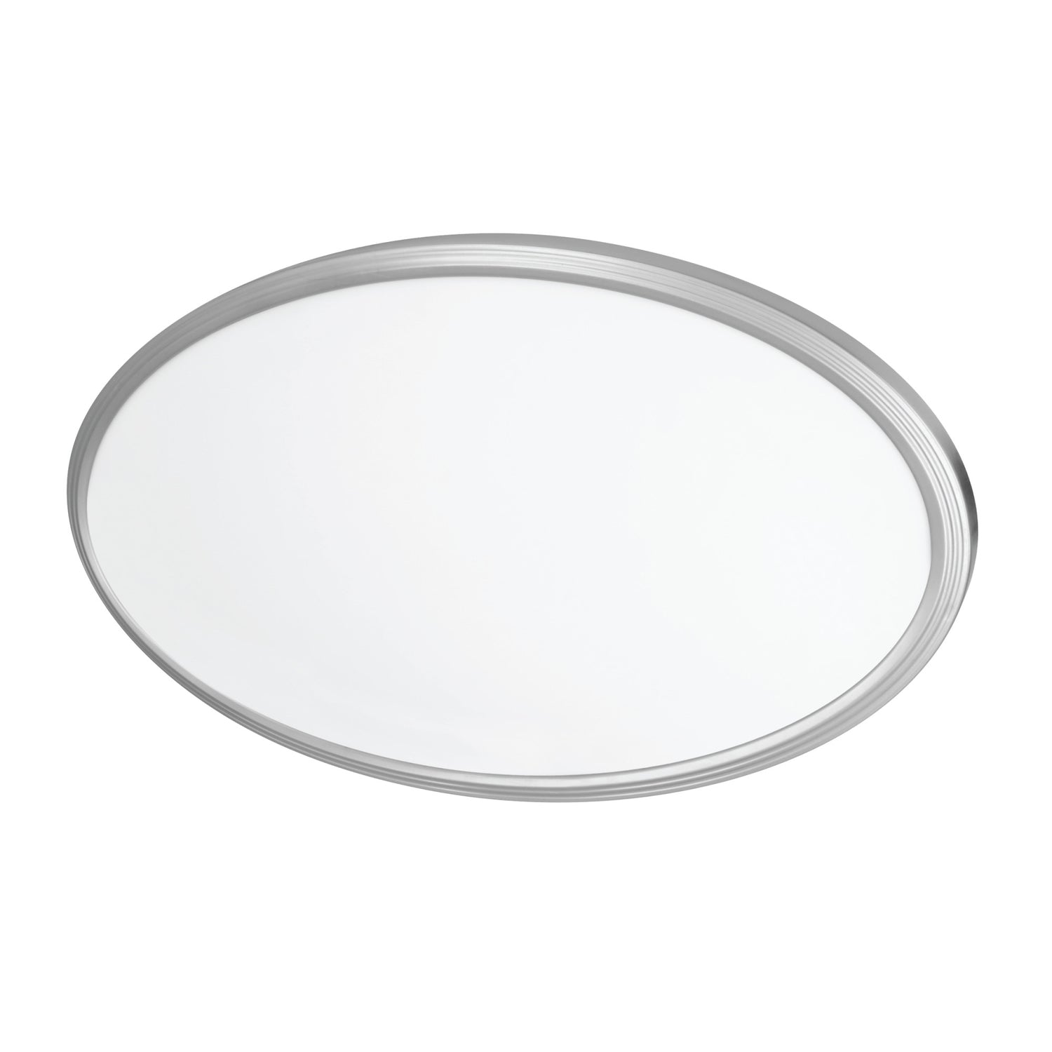 32 in. 50W 6-Way Selectable White Oval Nickel and Matte Black Edge-lit Flat Panel Ceiling Light with Switch Mode