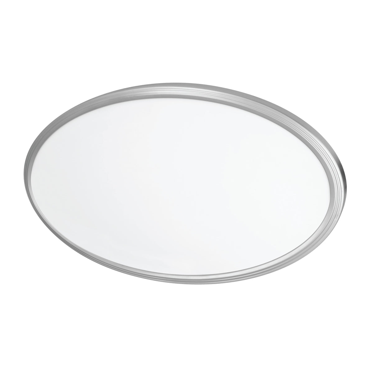 32 in. 50W 6-Way Selectable White Oval Nickel and Matte Black Edge-lit Flat Panel Ceiling Light with Switch Mode