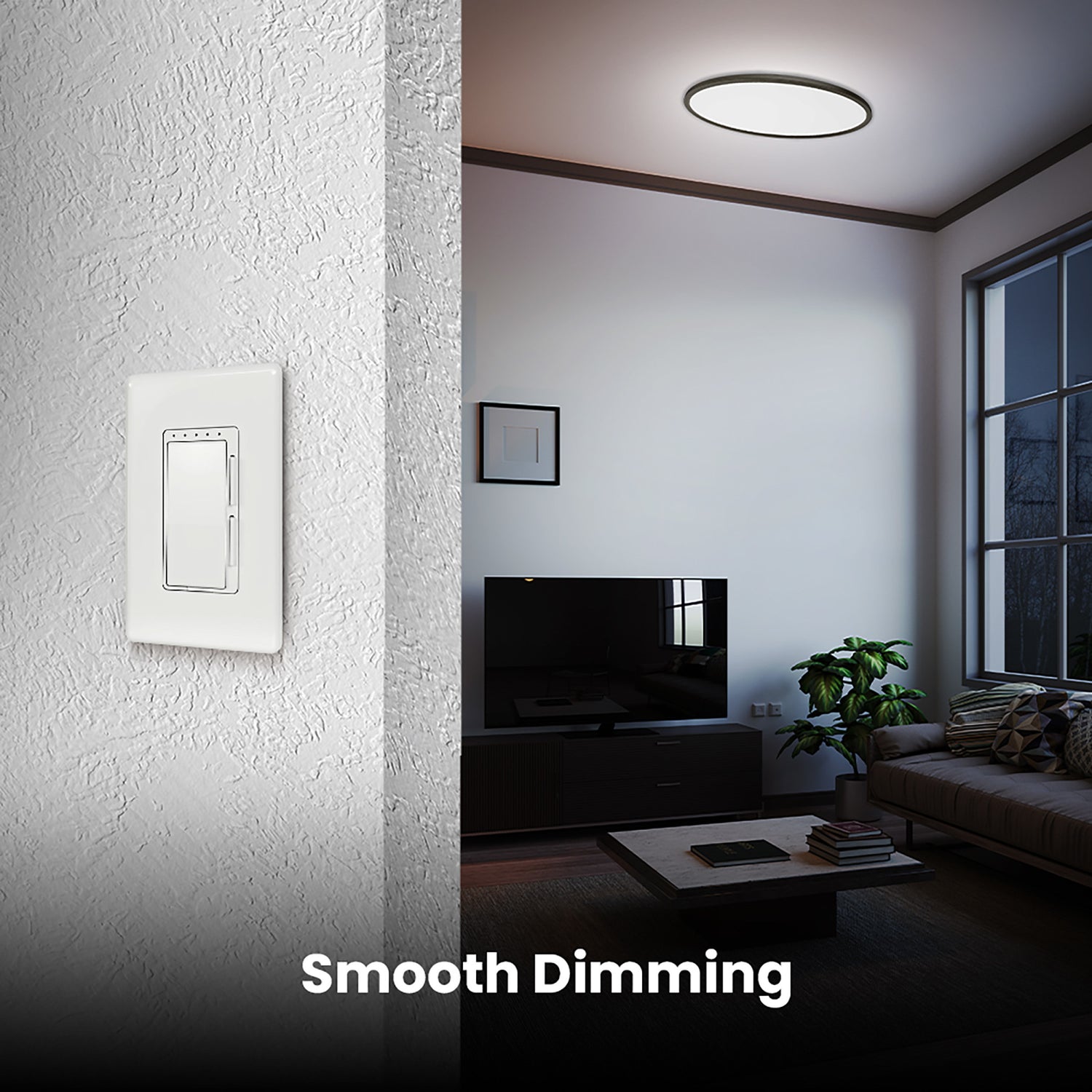 32 in. 50W 6-Way Selectable White Oval Nickel and Matte Black Edge-lit Flat Panel Ceiling Light with Switch Mode